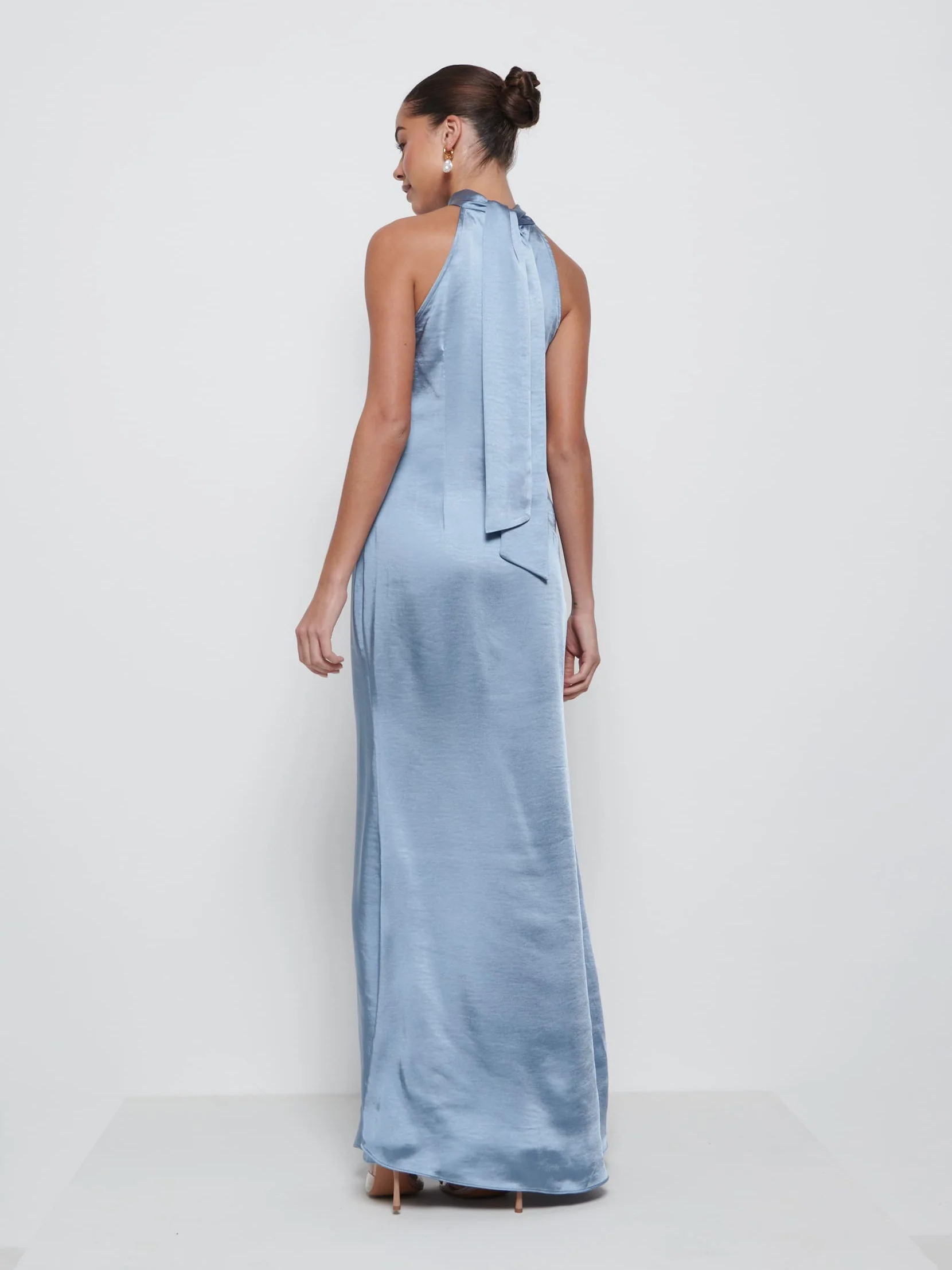Odelle Maxi Bridesmaid Dress - Dusty Blue - Image 3