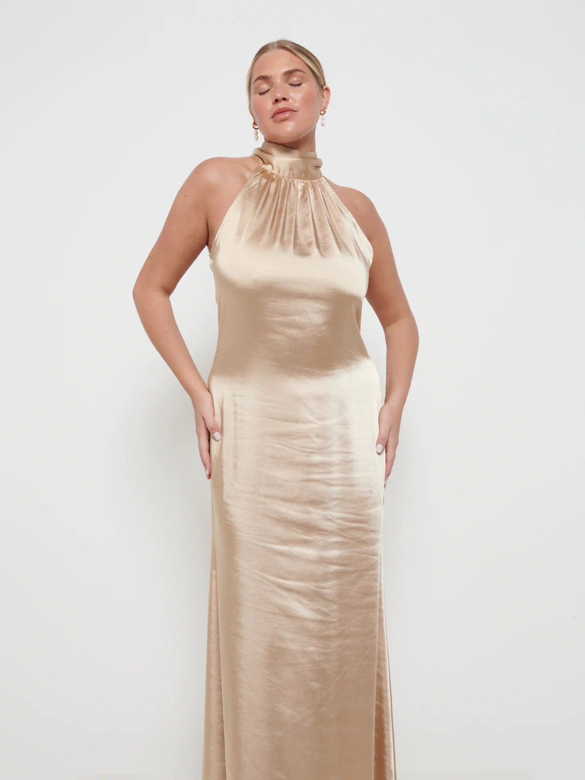 Odelle Maxi Bridesmaid Dress - Matte Bronze - Image 2