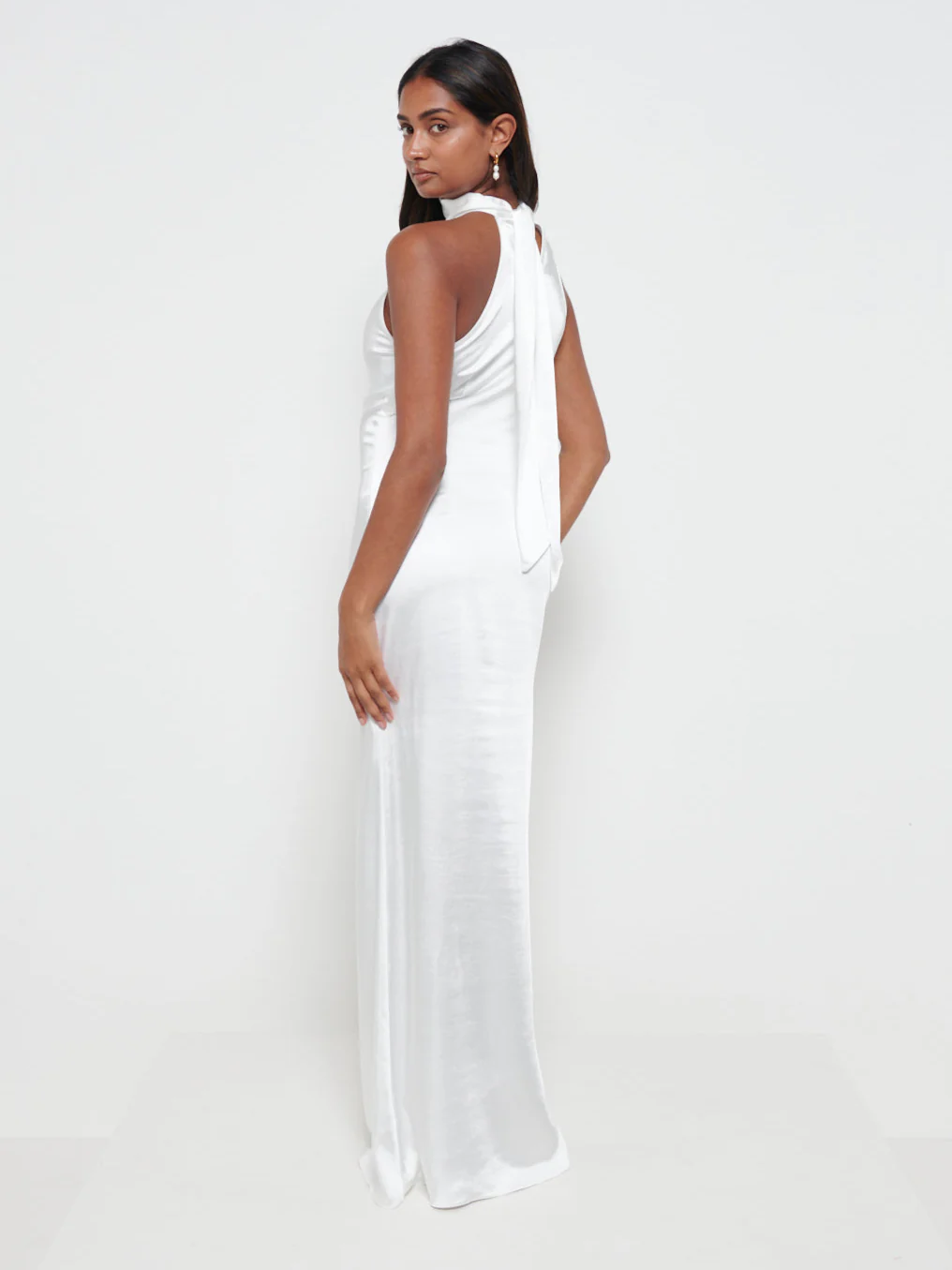 Odelle Maxi Bridesmaid Dress - Matte Ivory - Image 3