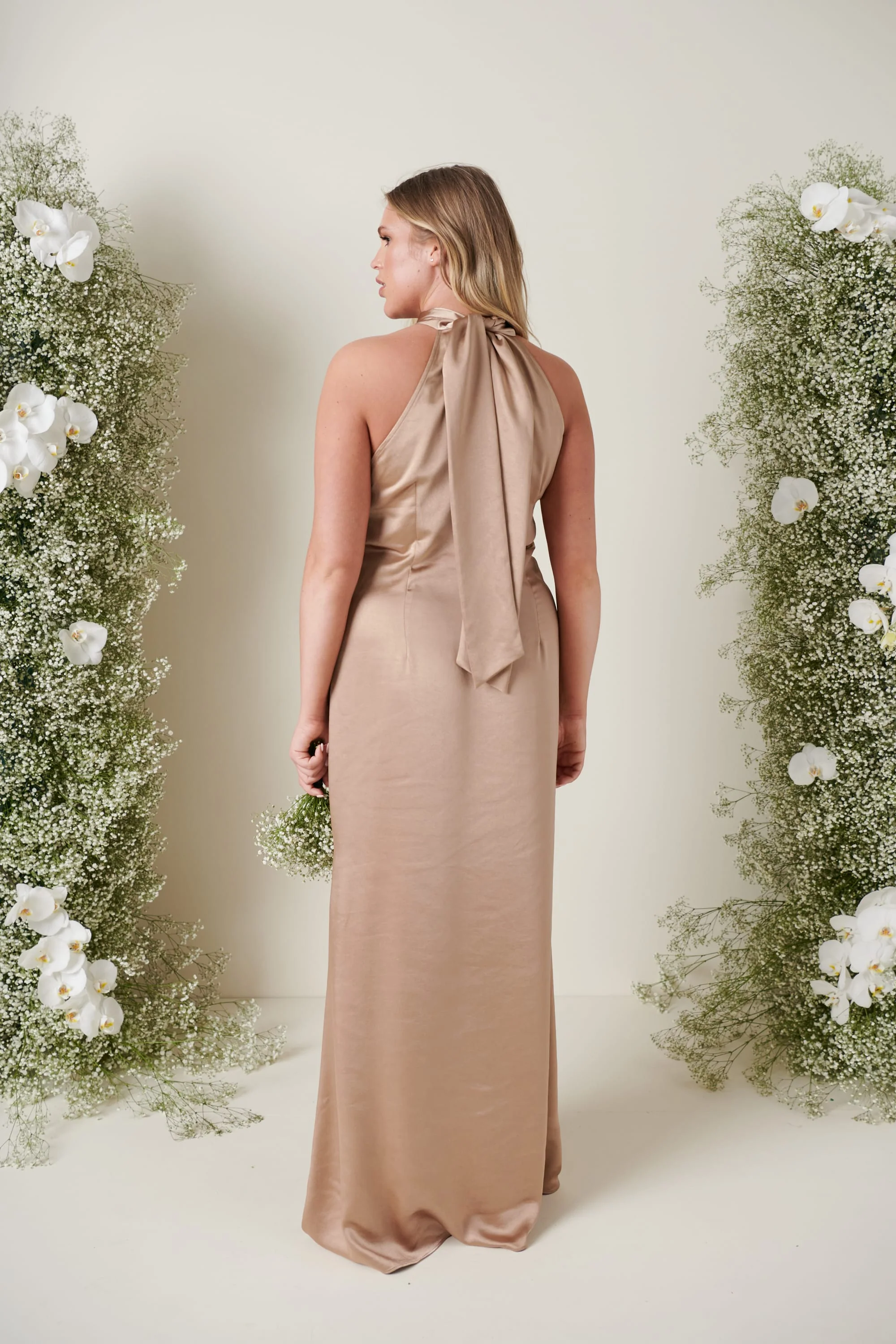 Odelle Maxi Bridesmaid Dress - Matte Mocha - Image 3