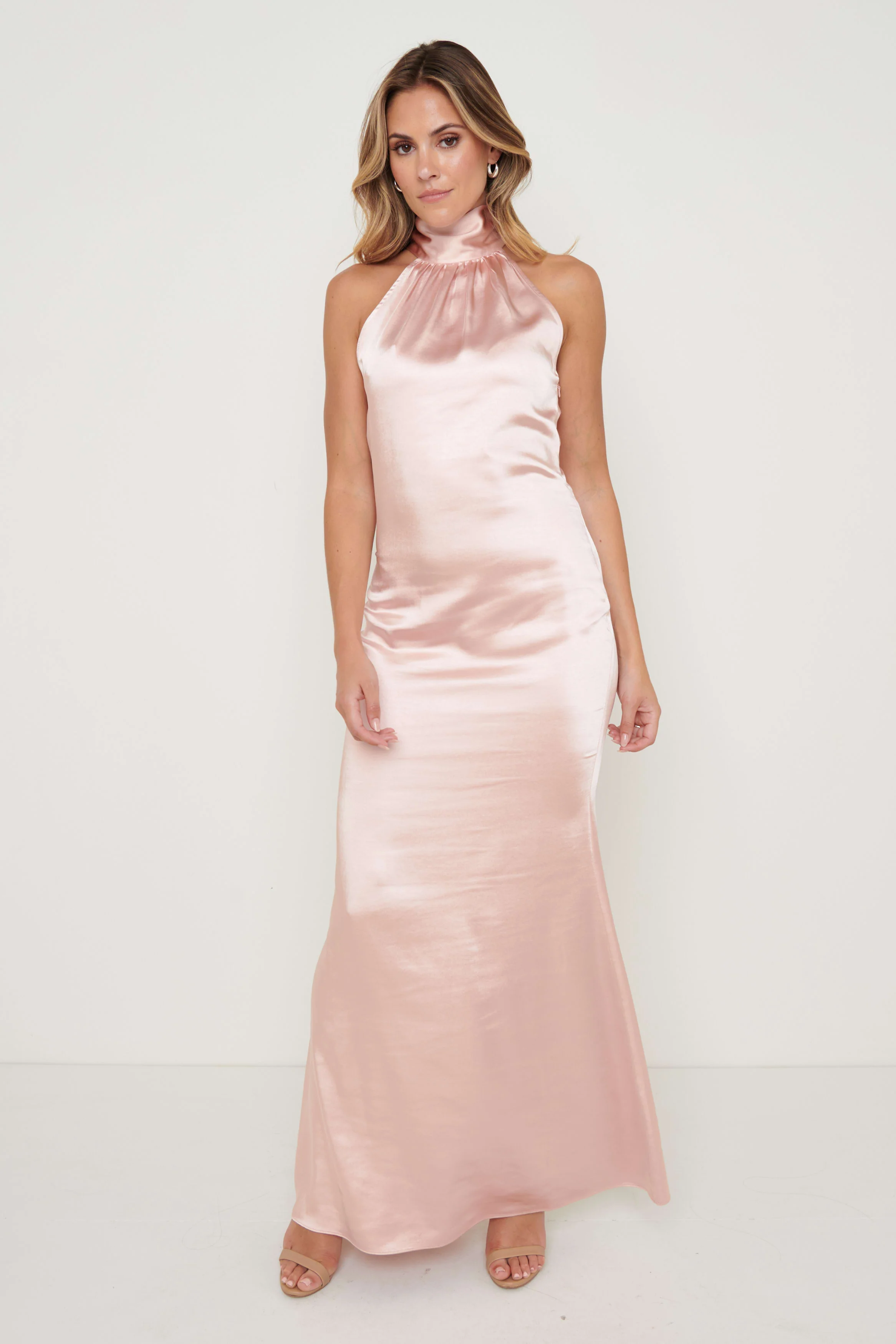 Odelle Maxi Bridesmaid Dress - Matte True Blush - Image 4