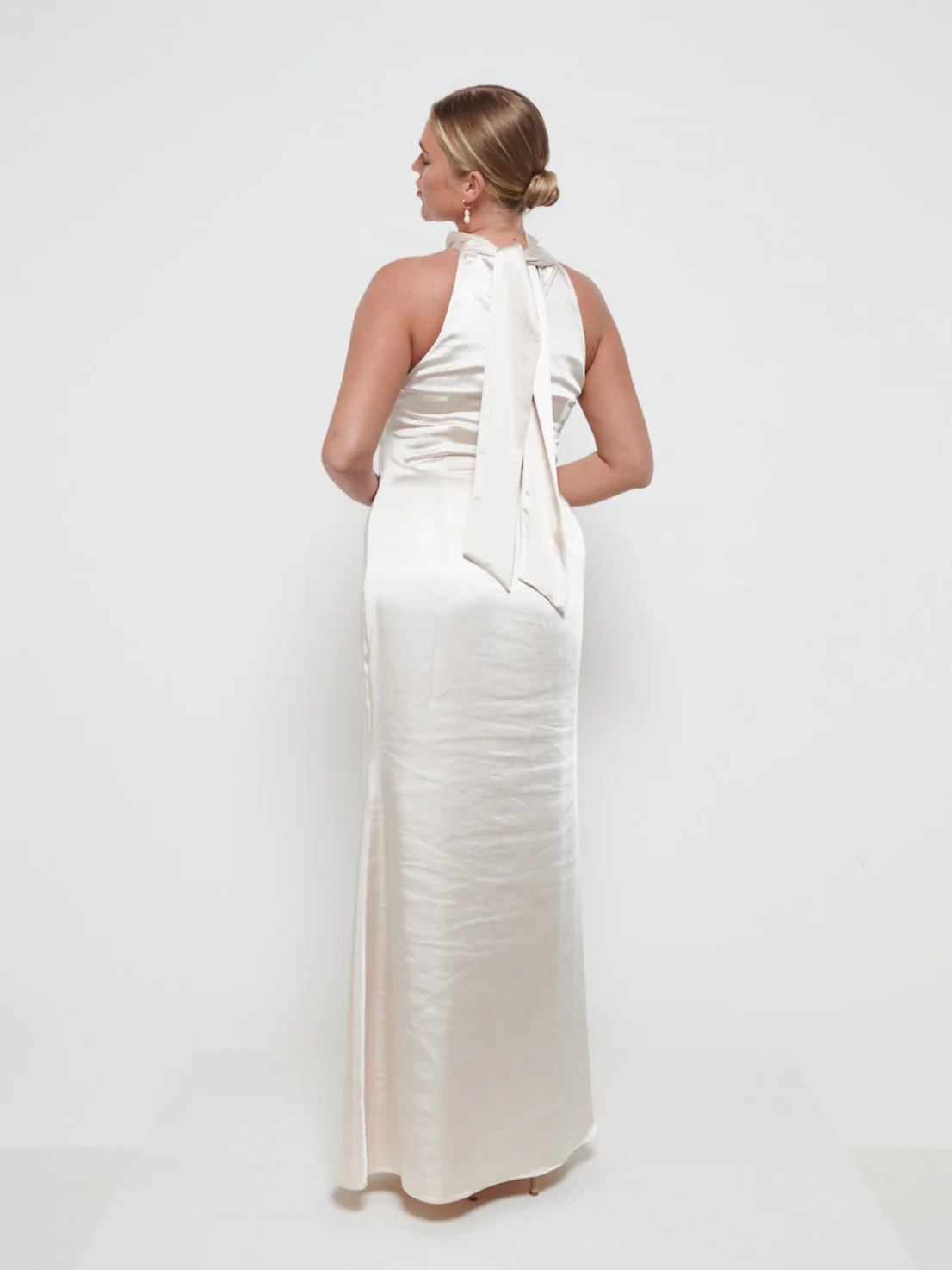 Odelle Maxi Bridesmaid Dress - Matte Champagne - Image 3