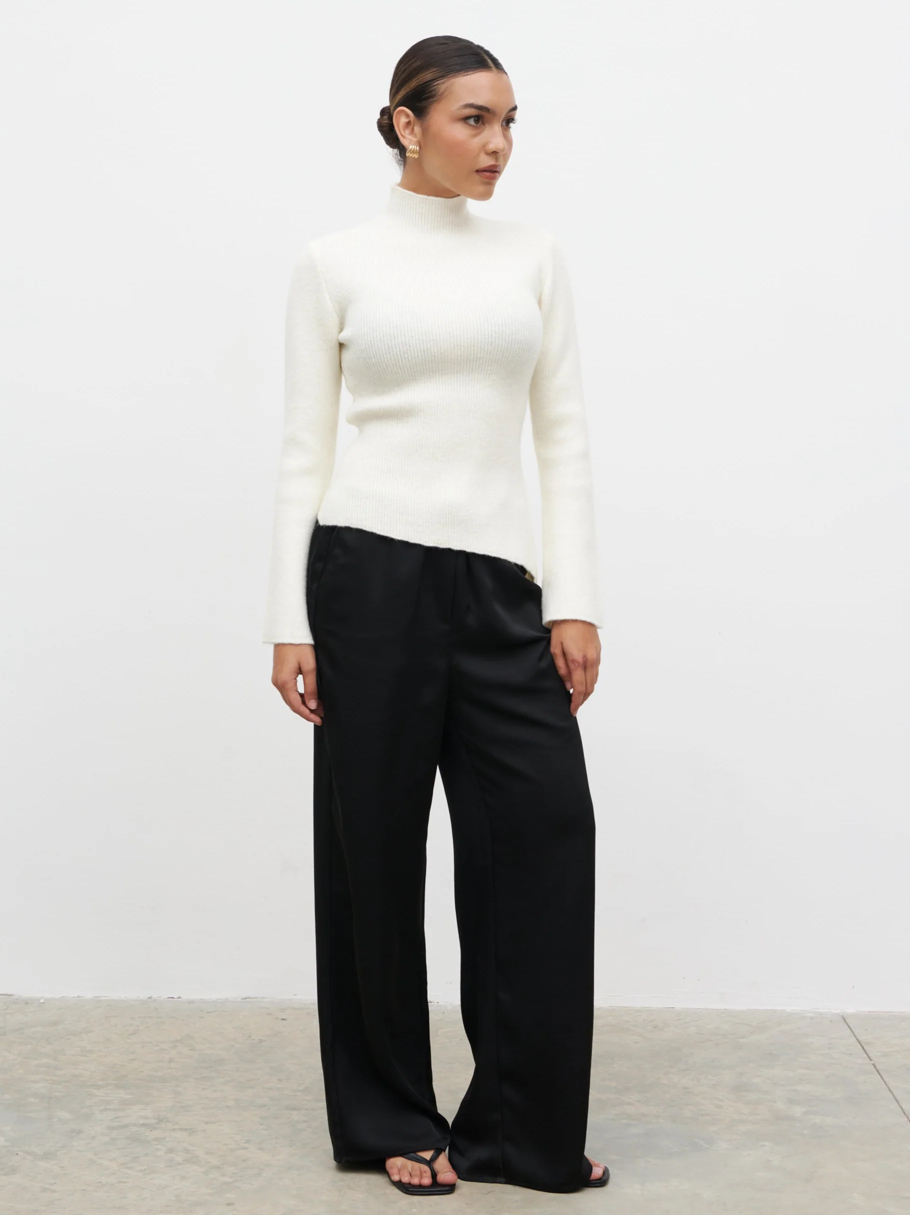 Odyssey A-Line Knit Jumper - Cream - Image 3