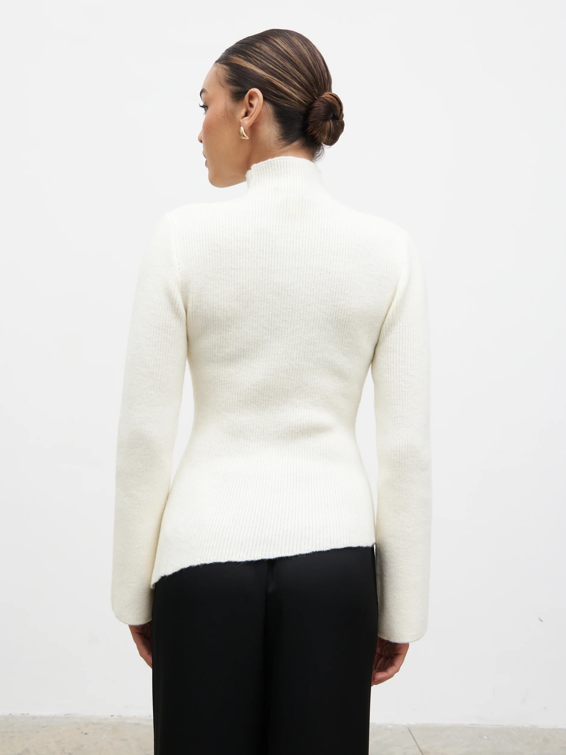 Odyssey A-Line Knit Jumper - Cream - Image 5