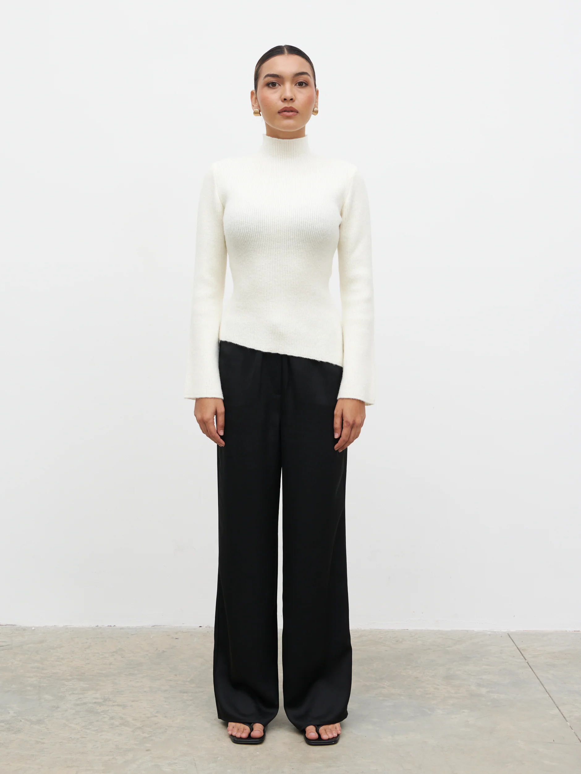Odyssey A-Line Knit Jumper - Cream - Image 6