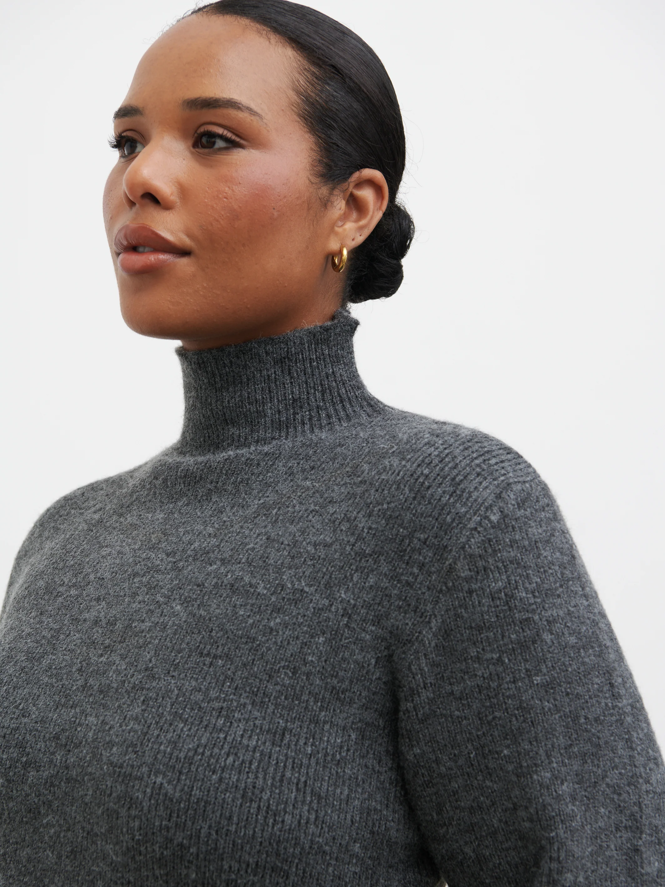 Odyssey A-Line Knit Jumper Curve - Charcoal - Image 3
