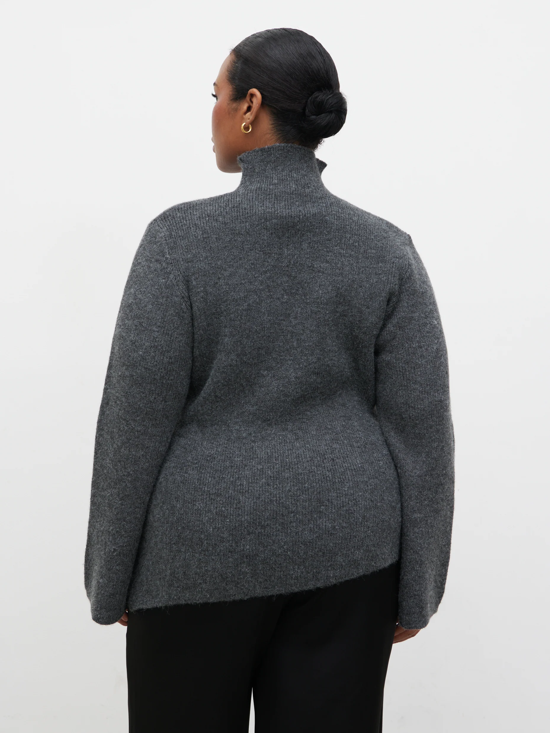 Odyssey A-Line Knit Jumper Curve - Charcoal - Image 6