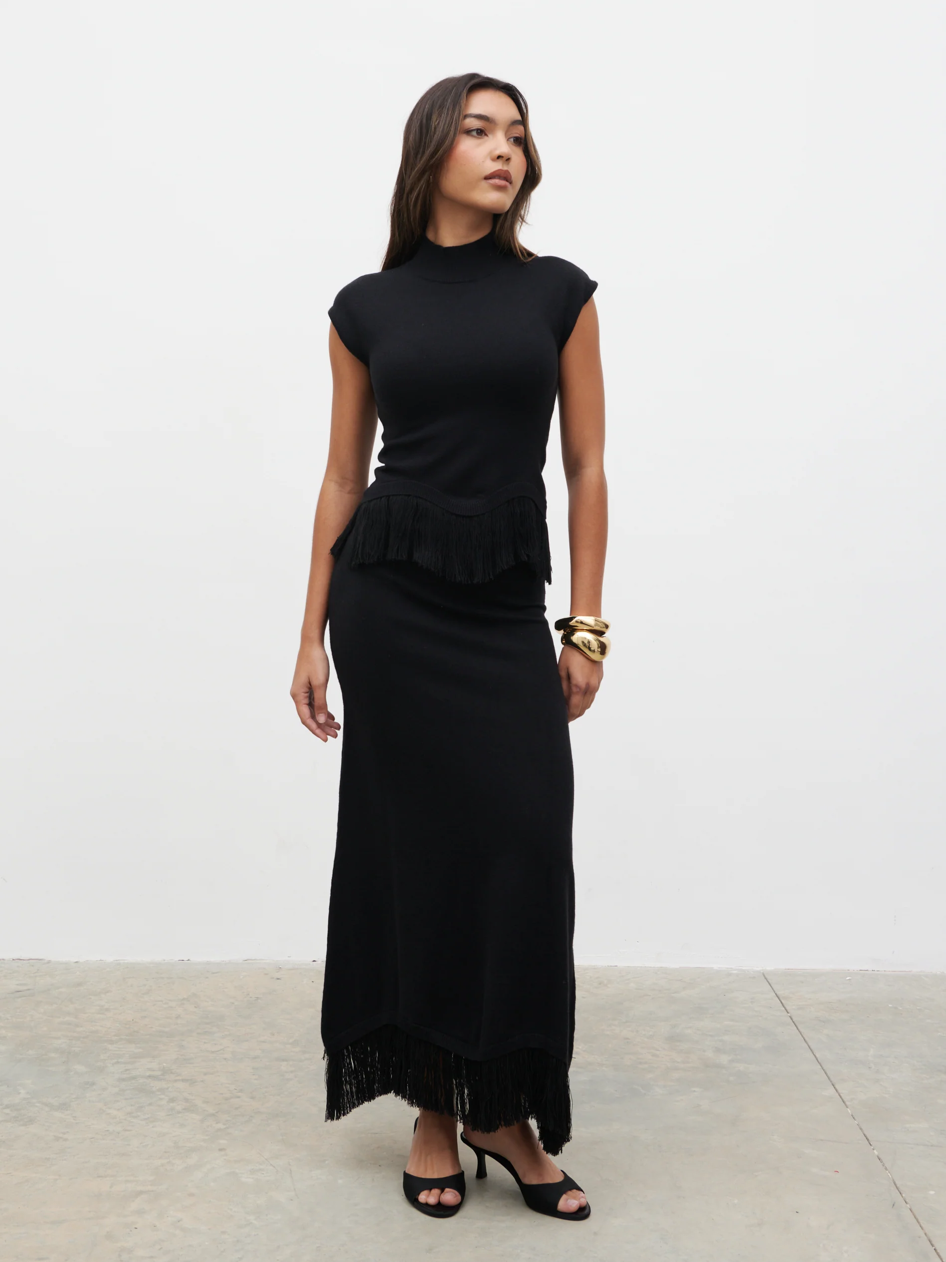 Orlendina Fringe Top - Black - Image 3