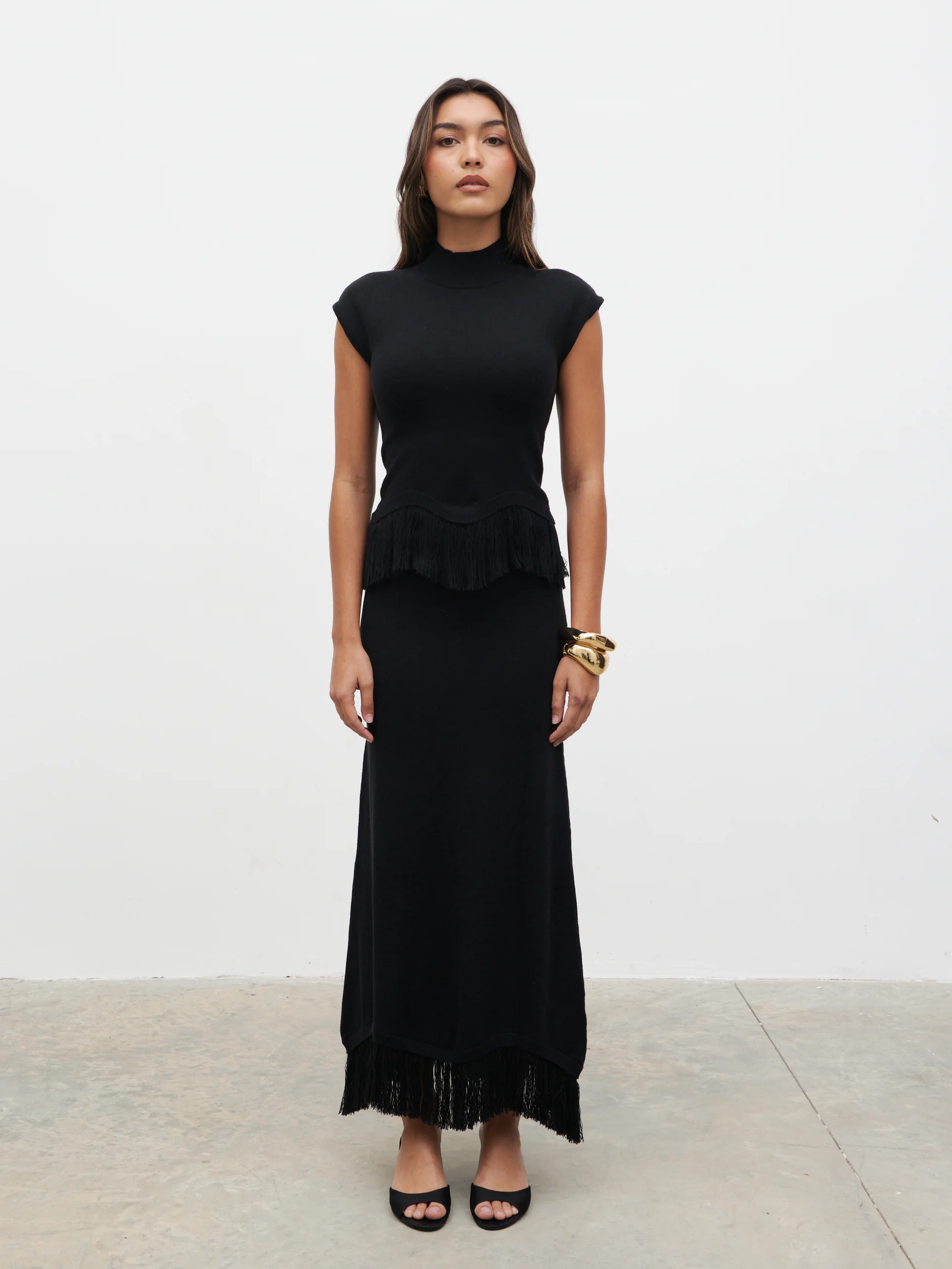 Orlendina Fringe Top - Black - Image 8
