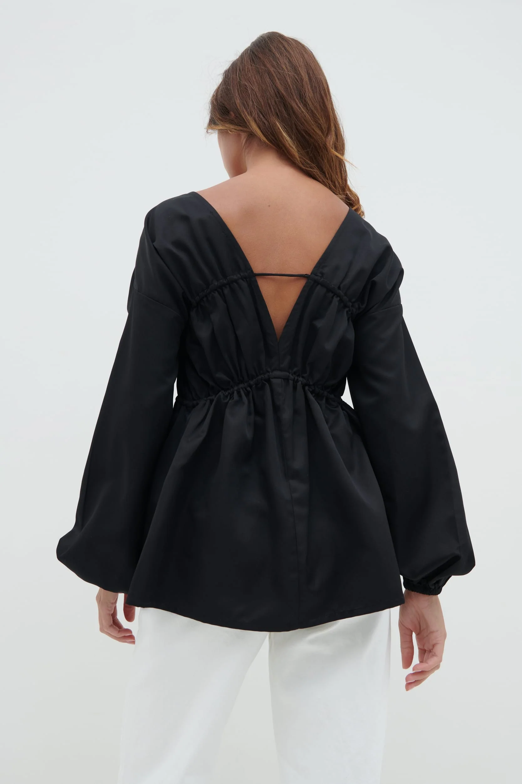 Ottilie Tie Top - Black - Image 3