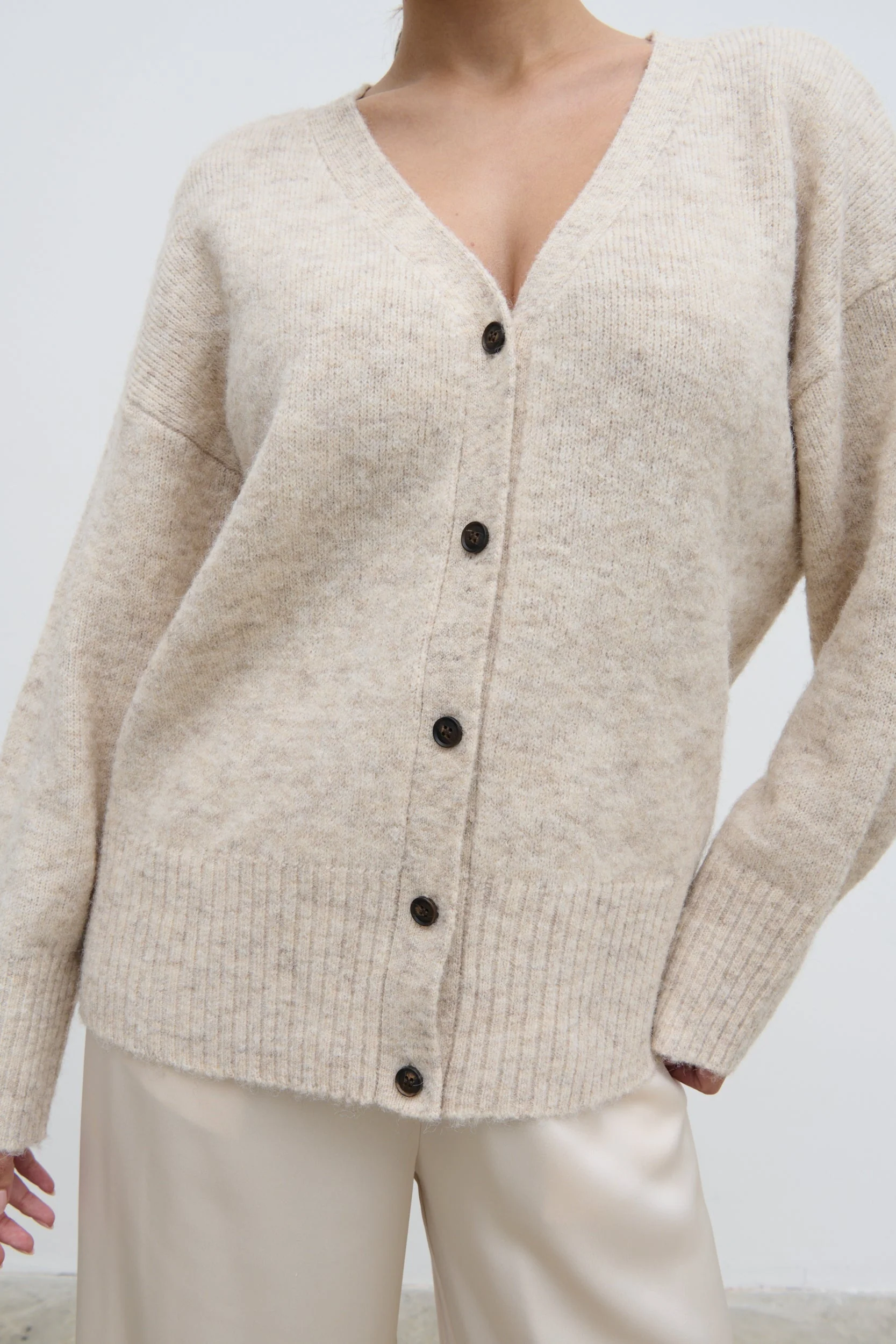 Otto Knit Cardigan - Cream - Image 3