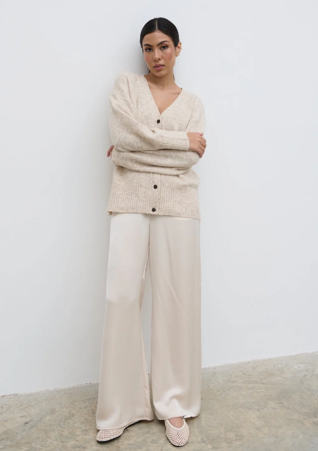 Otto Knit Cardigan - Cream - Image 6