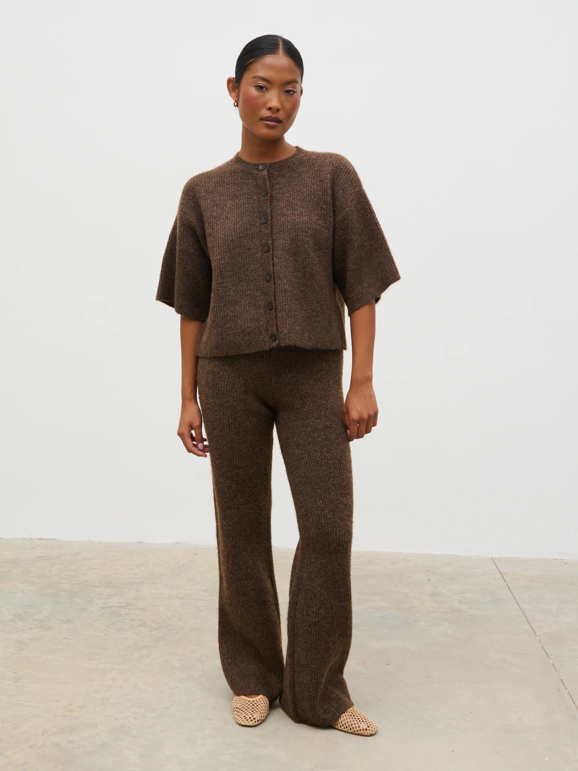 Ovalie Rib Knit Top - Chocolate - Image 5