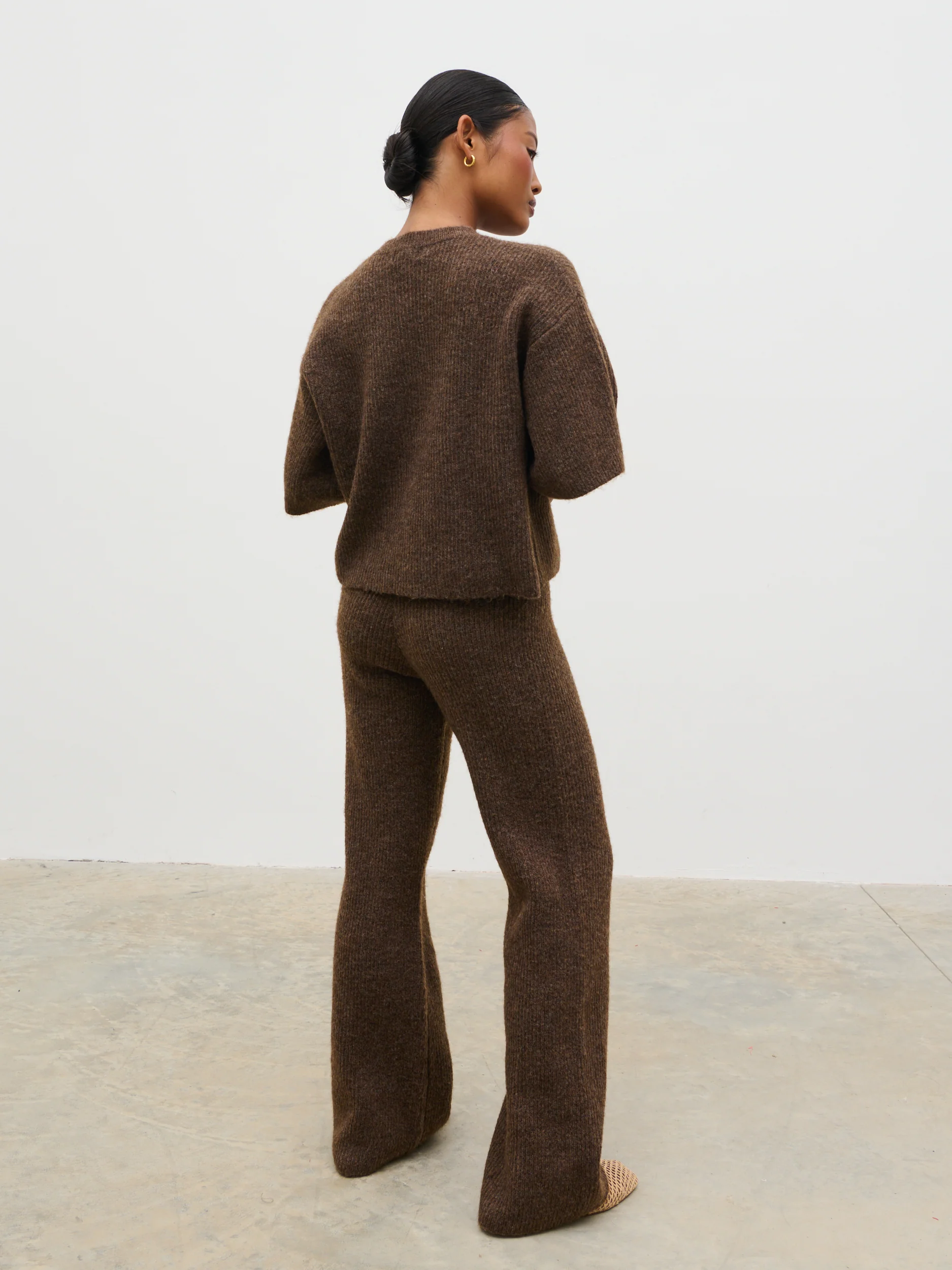 Ovalie Rib Knit Top - Chocolate - Image 6