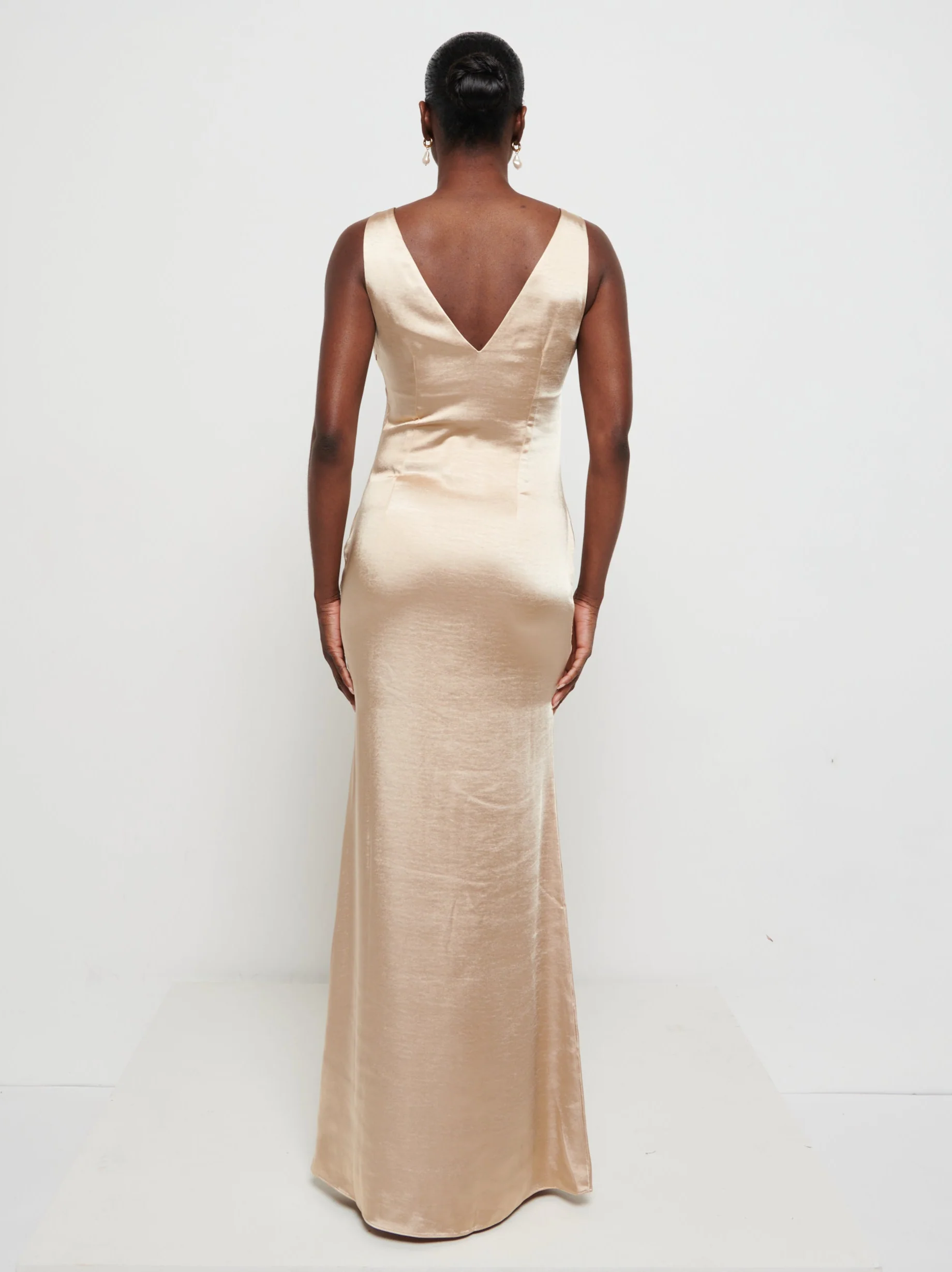 Piper Maxi Bridesmaid Dress - Matte Bronze - Image 4