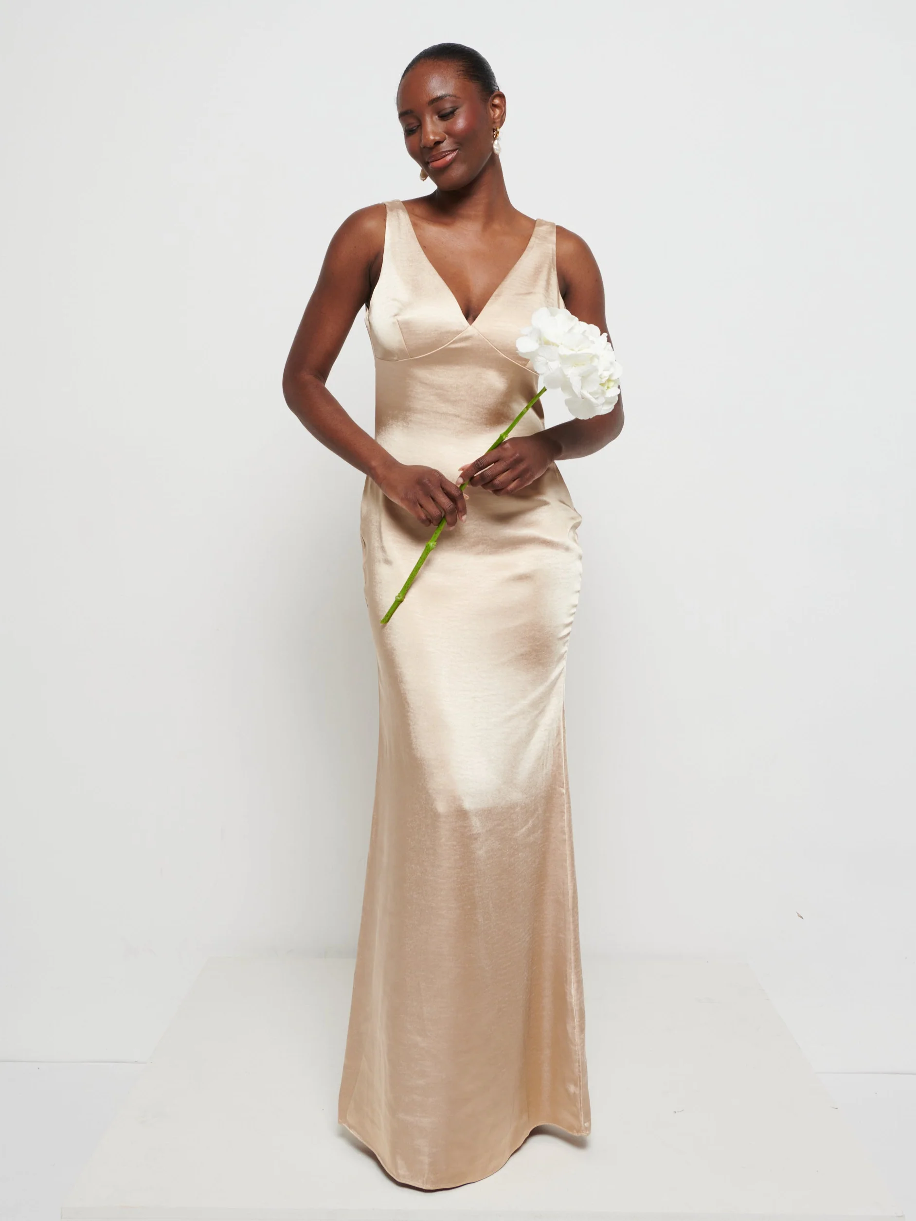 Piper Maxi Bridesmaid Dress - Matte Bronze - Image 5