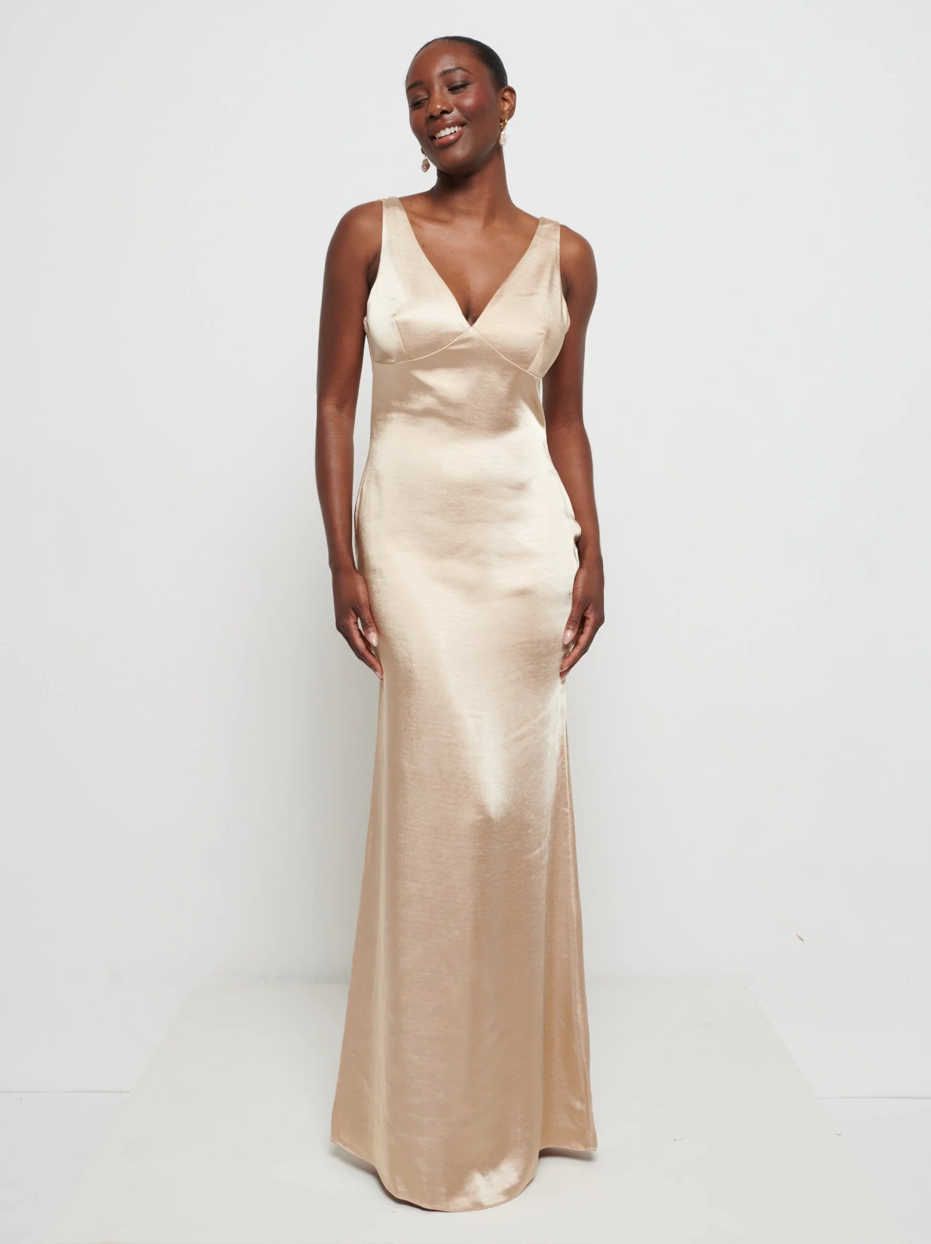 Piper Maxi Bridesmaid Dress - Matte Bronze - Image 6