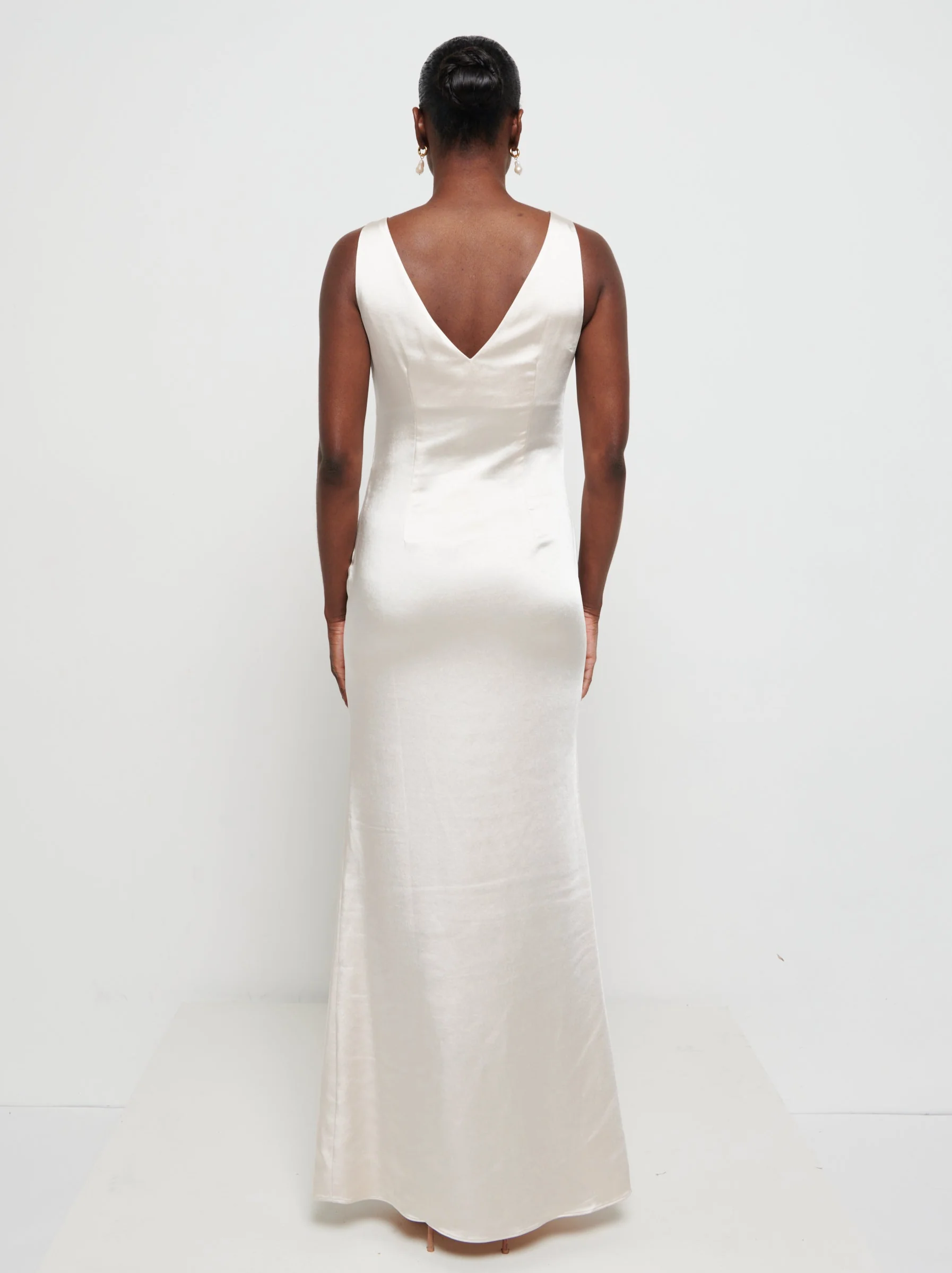 Piper Maxi Bridesmaid Dress - Matte Champagne - Image 4