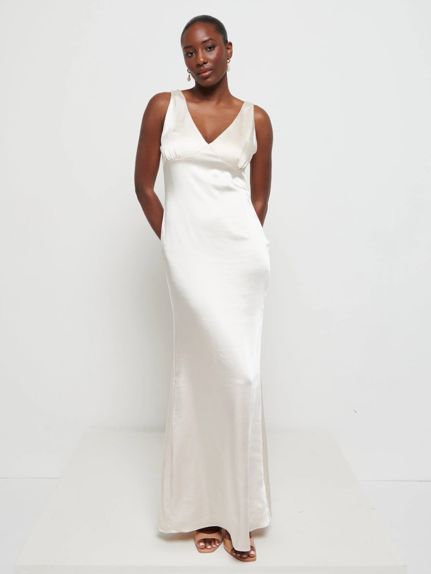 Piper Maxi Bridesmaid Dress - Matte Champagne - Image 6