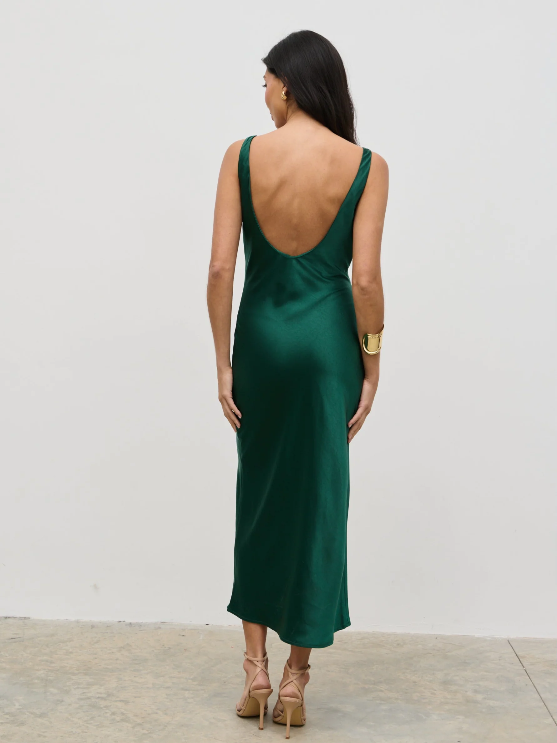 Piper Midi Dress - Emerald Green - Image 6