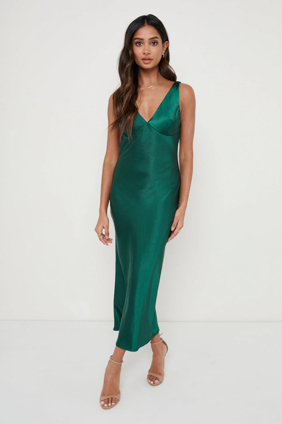 Piper Midi Dress - Emerald Green - Image 7