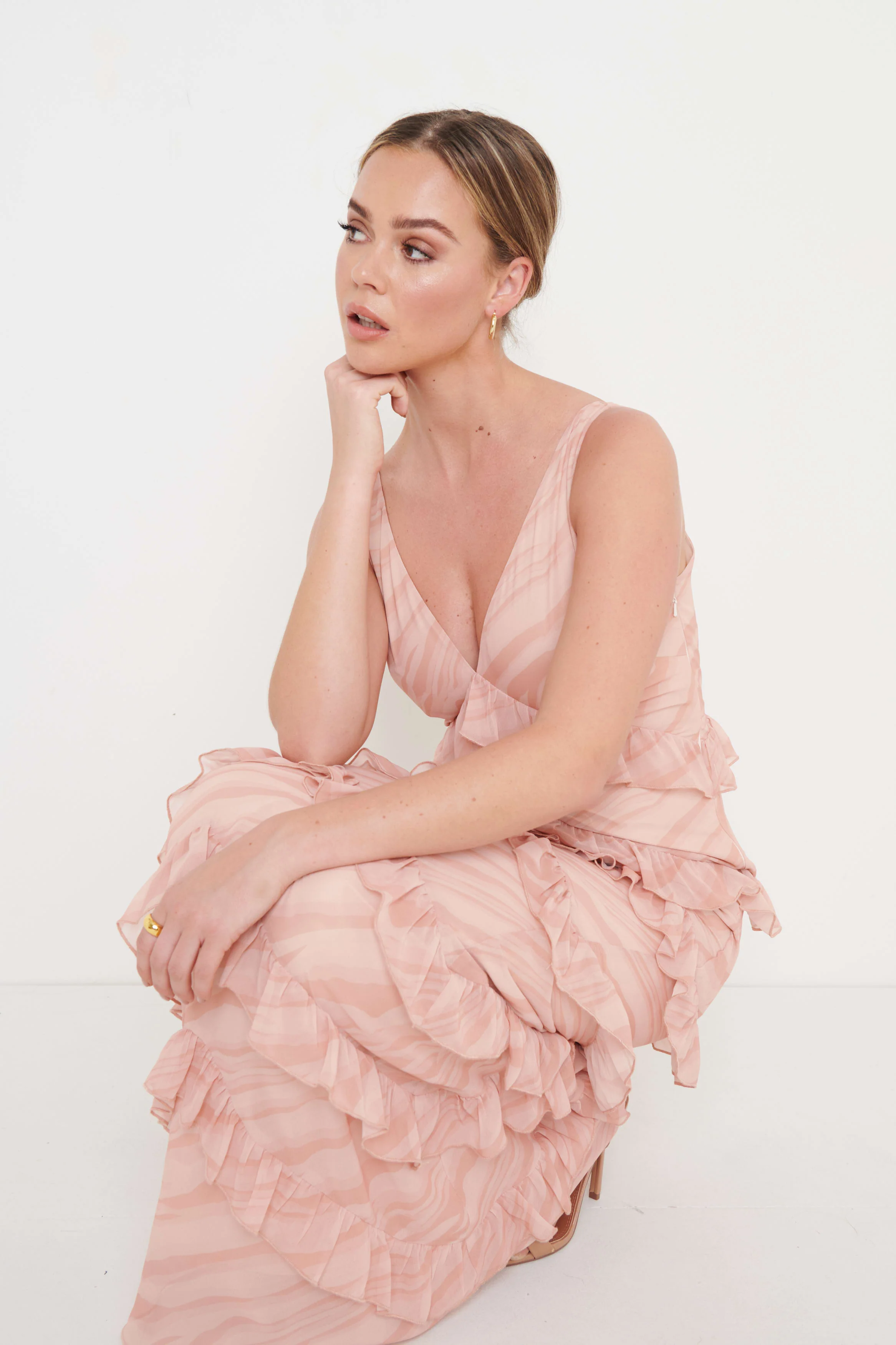 Piper Ruffle Maxi Dress - Terracotta - Image 6