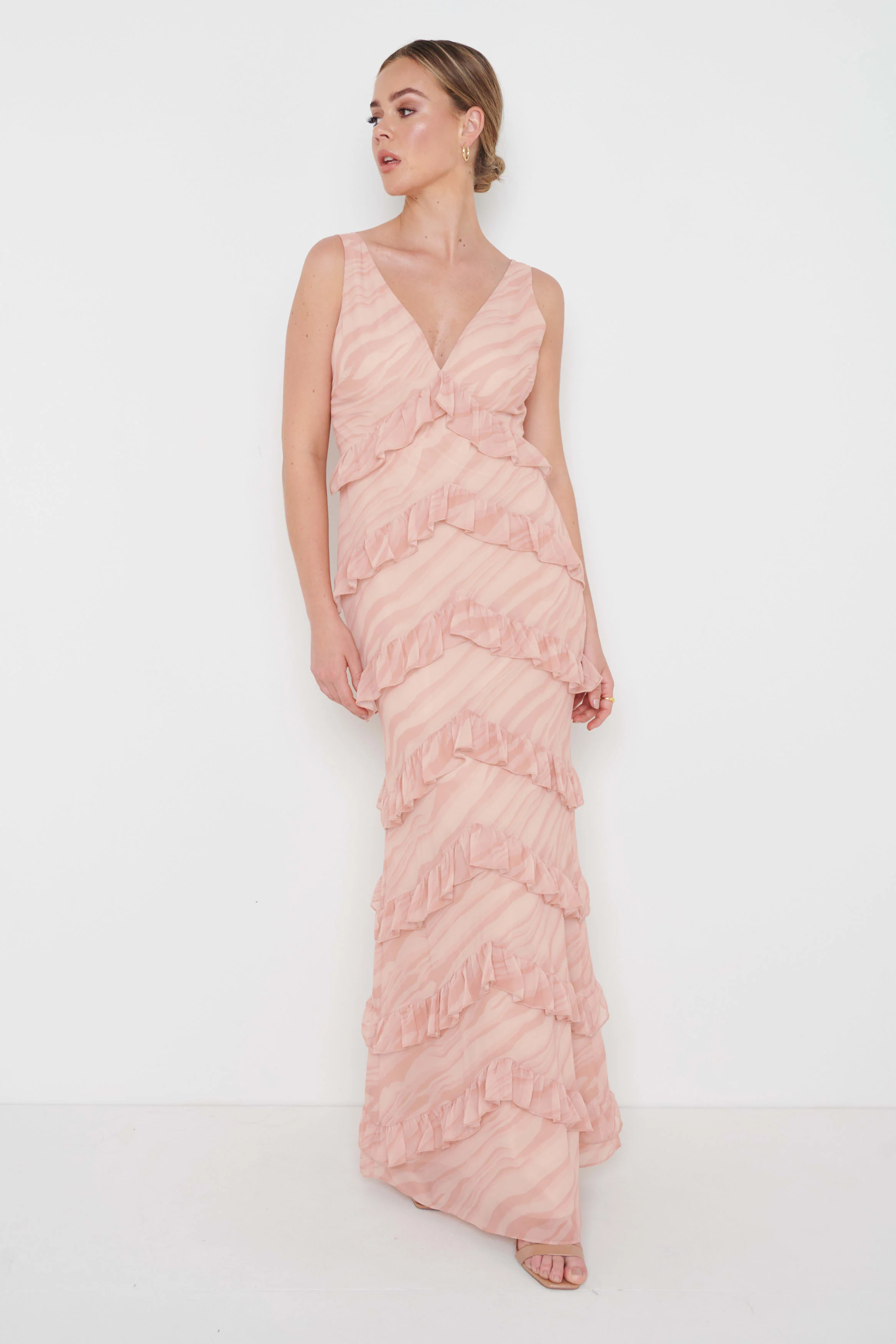 Piper Ruffle Maxi Dress - Terracotta - Image 7