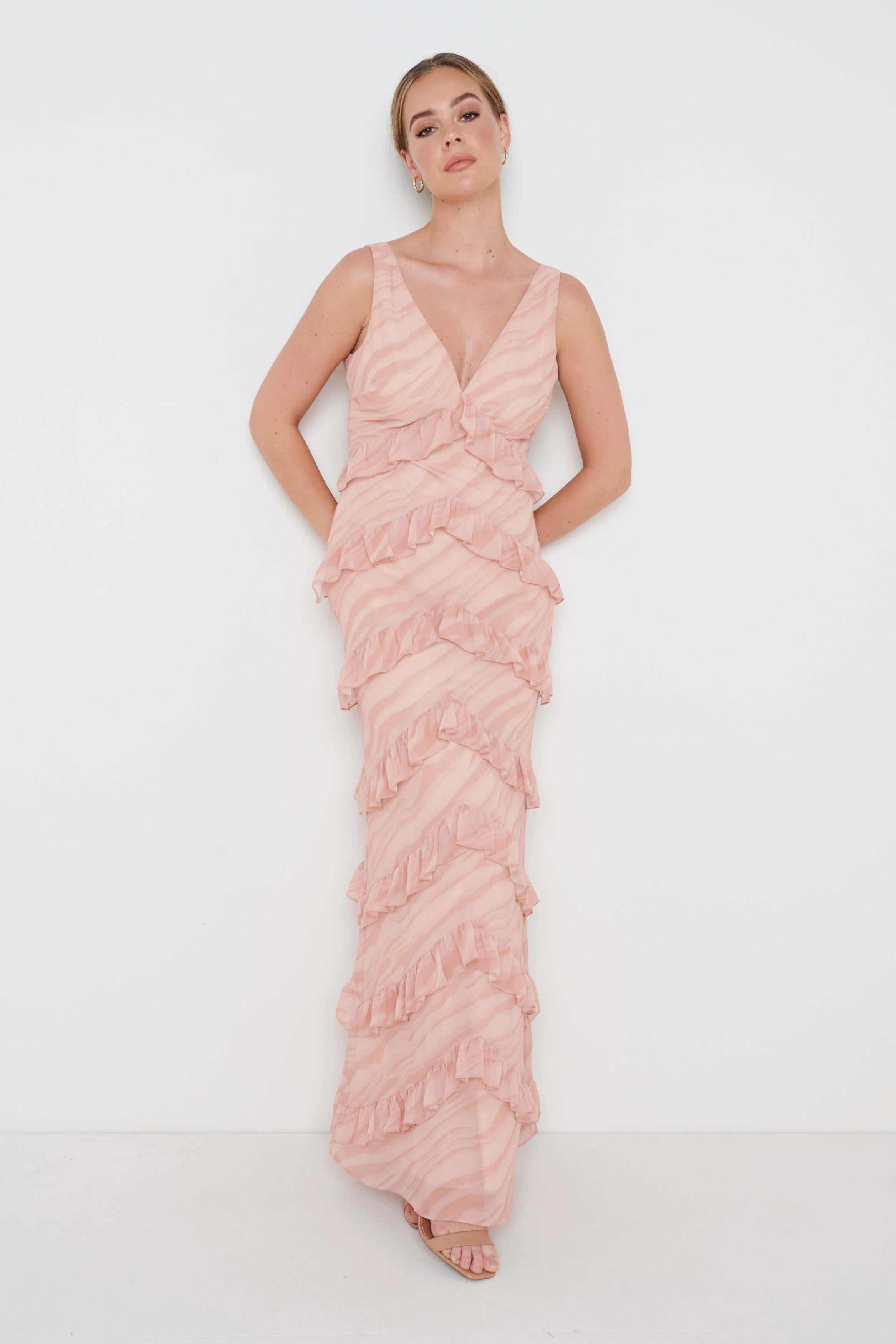 Piper Ruffle Maxi Dress - Terracotta - Image 8