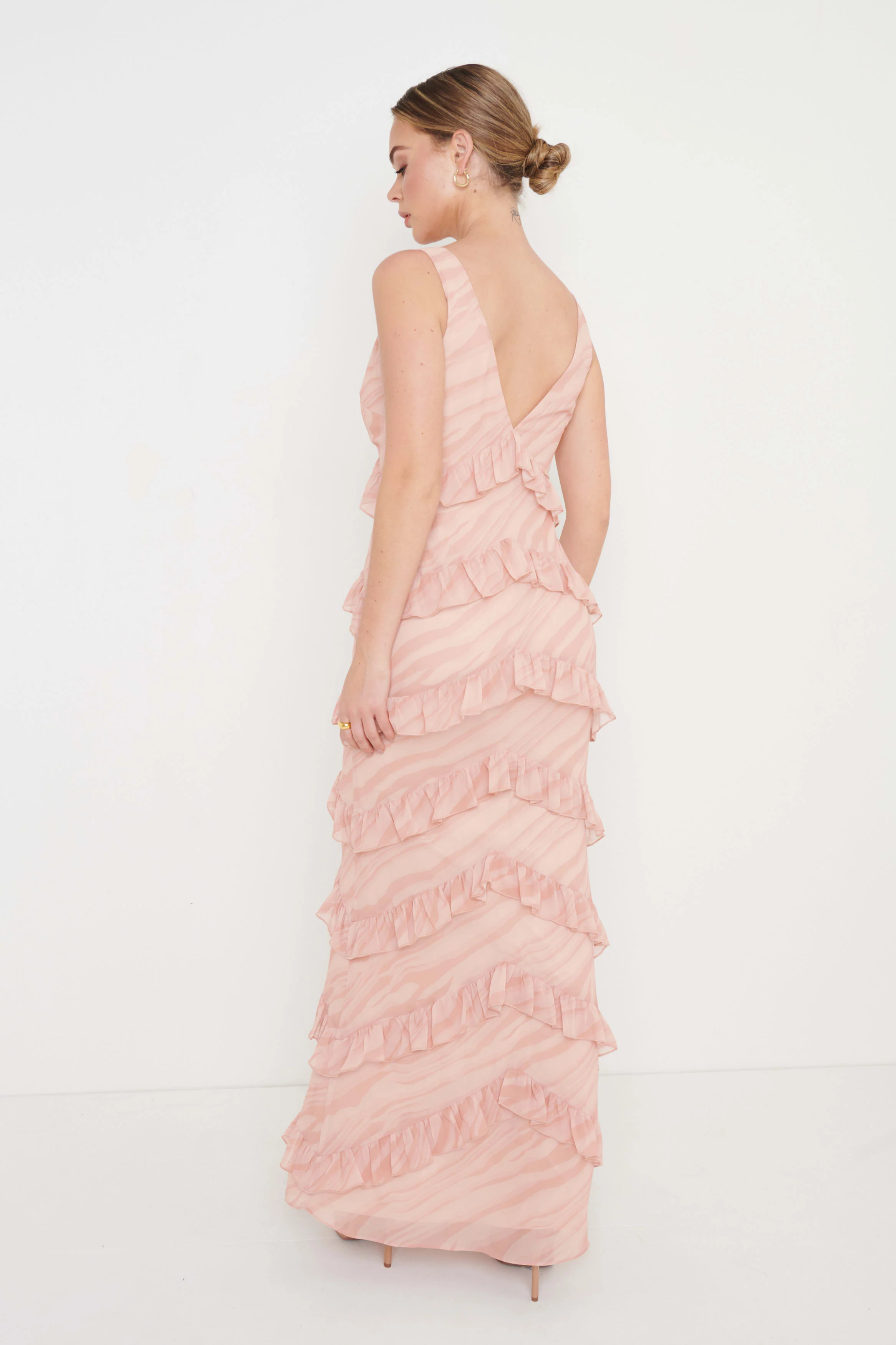 Piper Ruffle Maxi Dress - Terracotta - Image 9