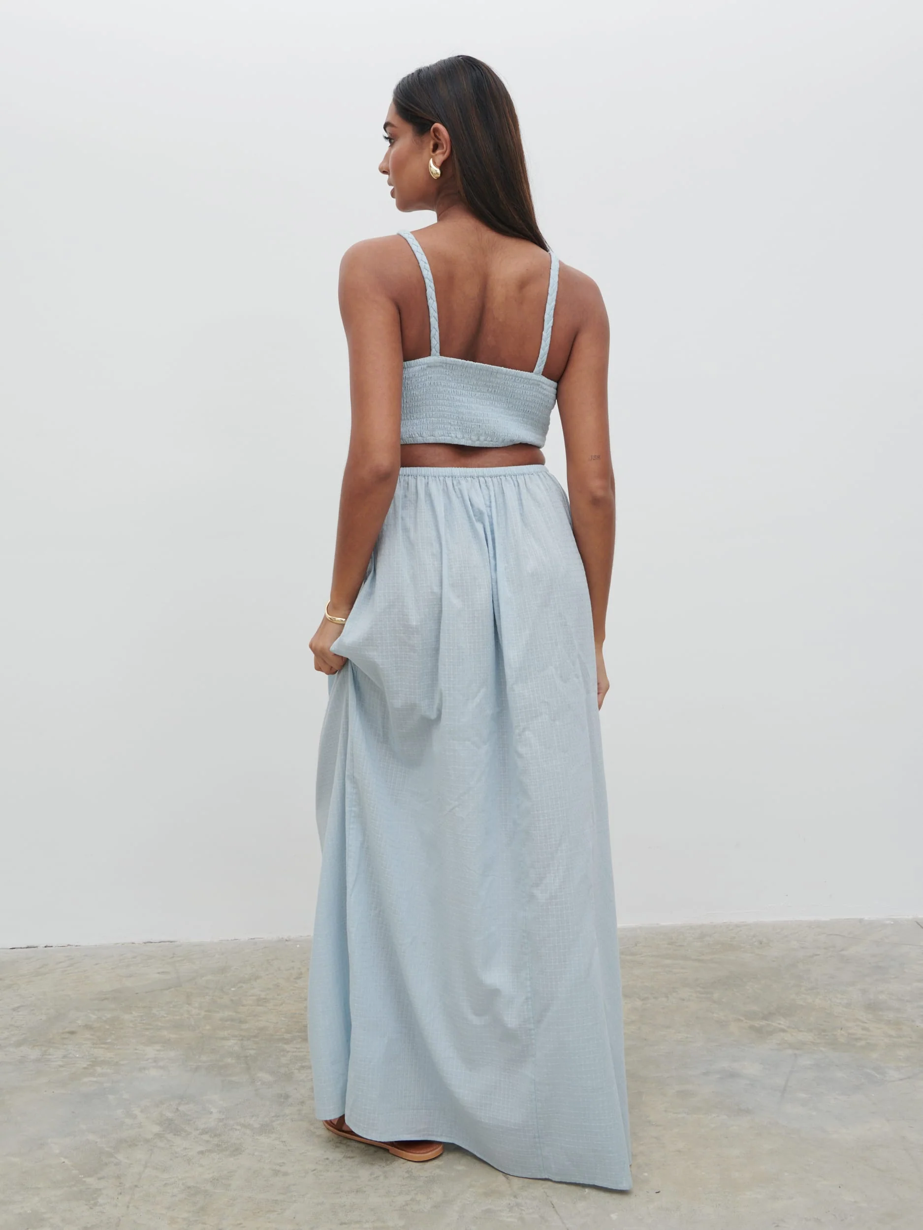 Ramona Cut Out Maxi Dress - Powder Blue - Image 3