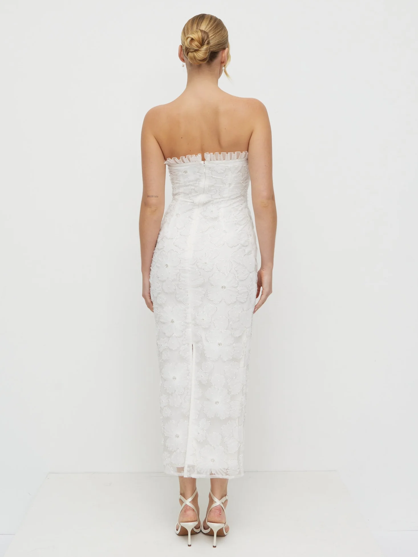 Ravenna Embellished Floral Midaxi Dress - Ivory - Image 5