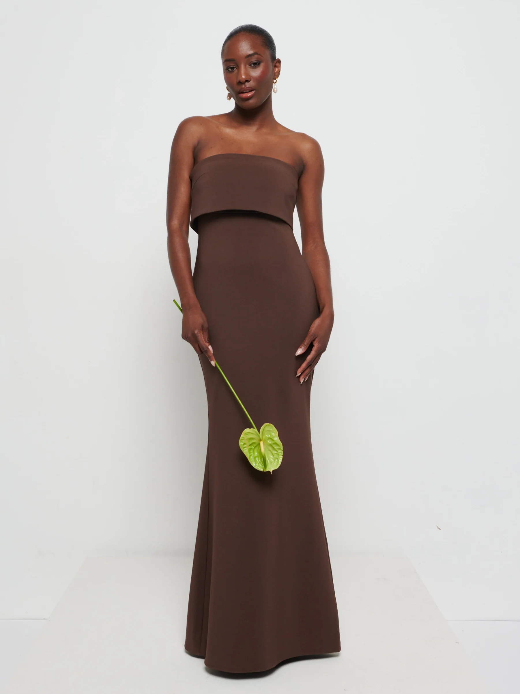 Recycled Crepe Chocolate Swatch - Image 2