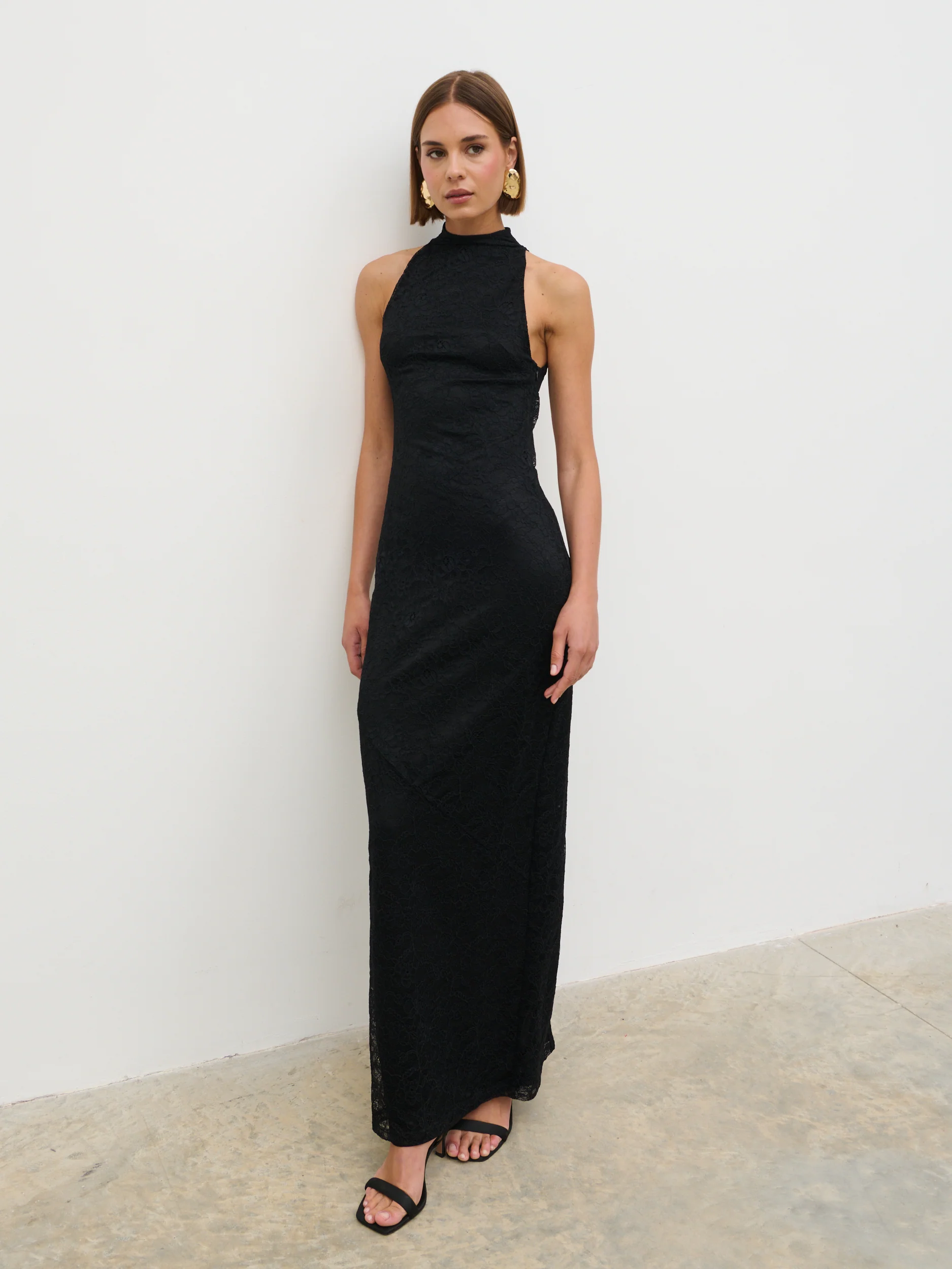 Rosalee Lace Maxi Dress - Black - Image 5