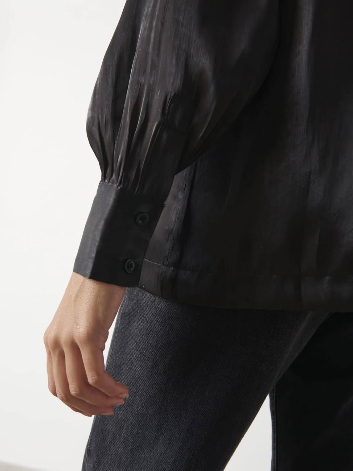 Rosalie Collared Blouse - Black - Image 2