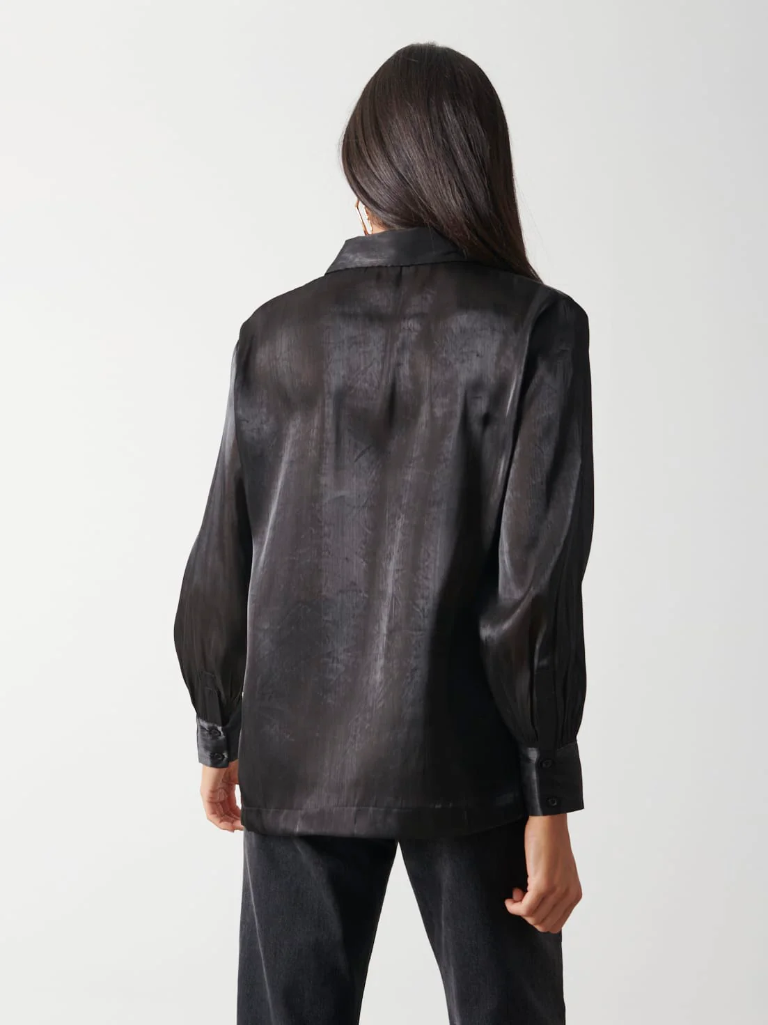 Rosalie Collared Blouse - Black - Image 5