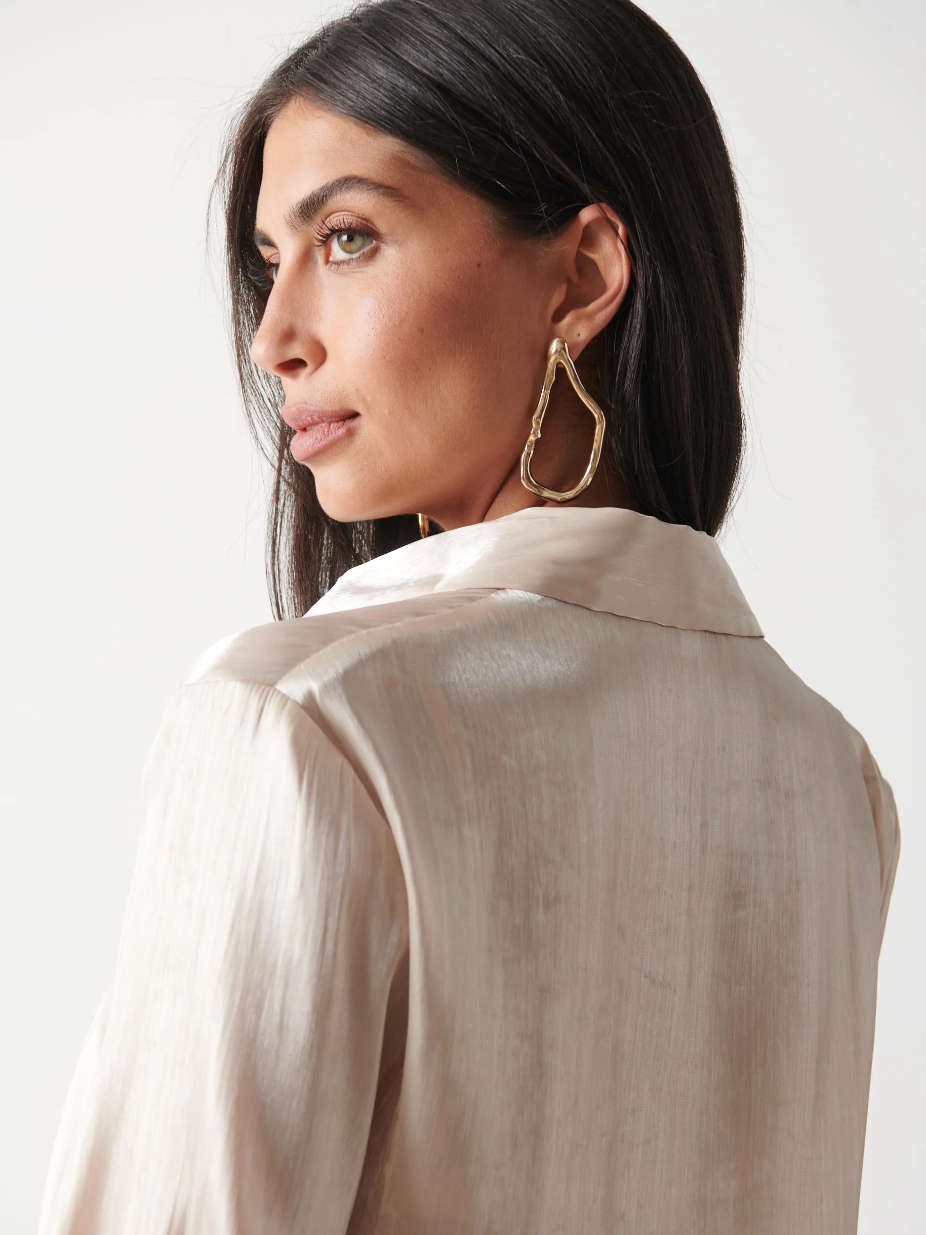 Rosalie Collared Blouse - Champagne Gold - Image 4