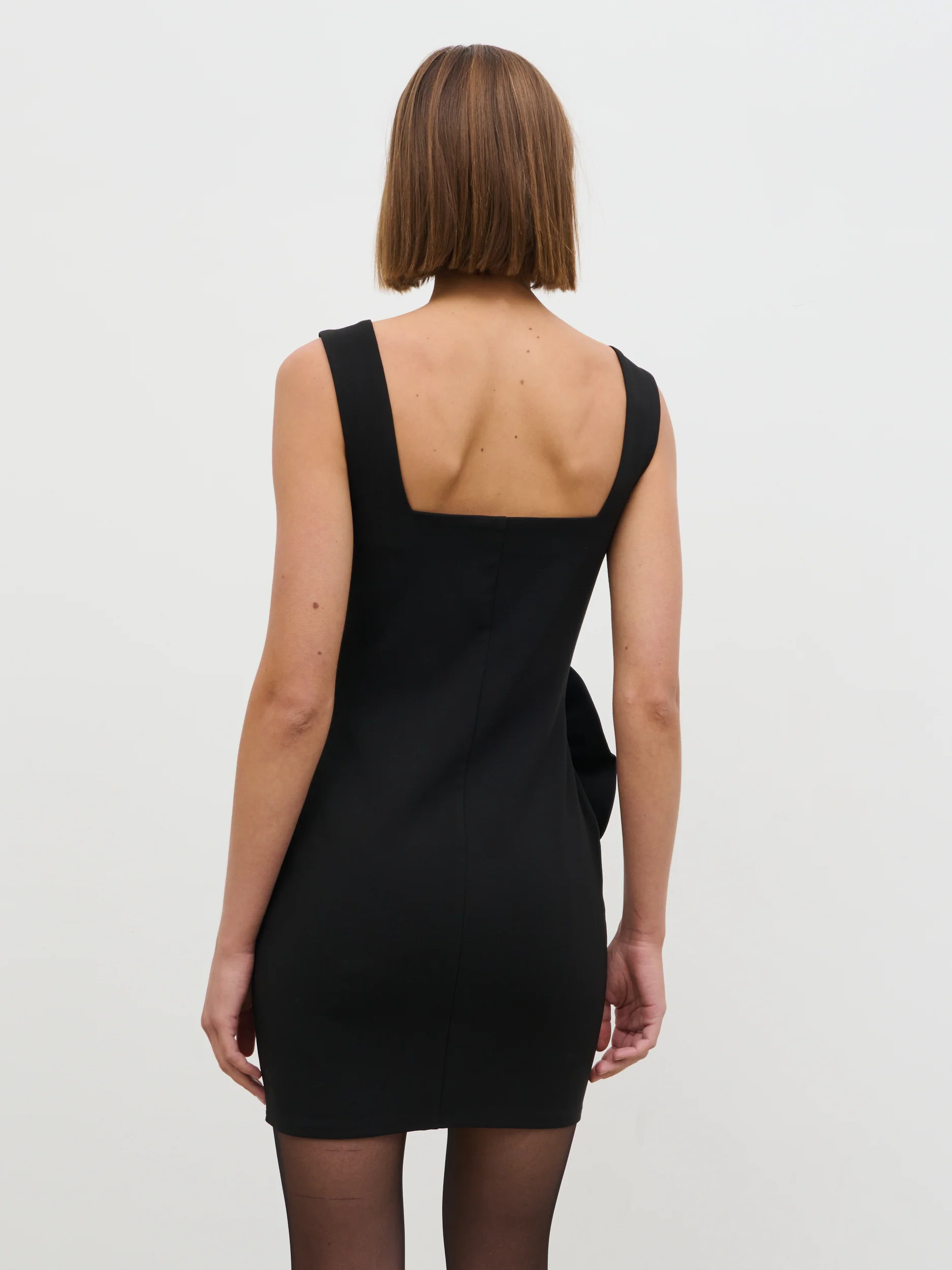 Rowena Corsage Mini Dress - Black - Image 8