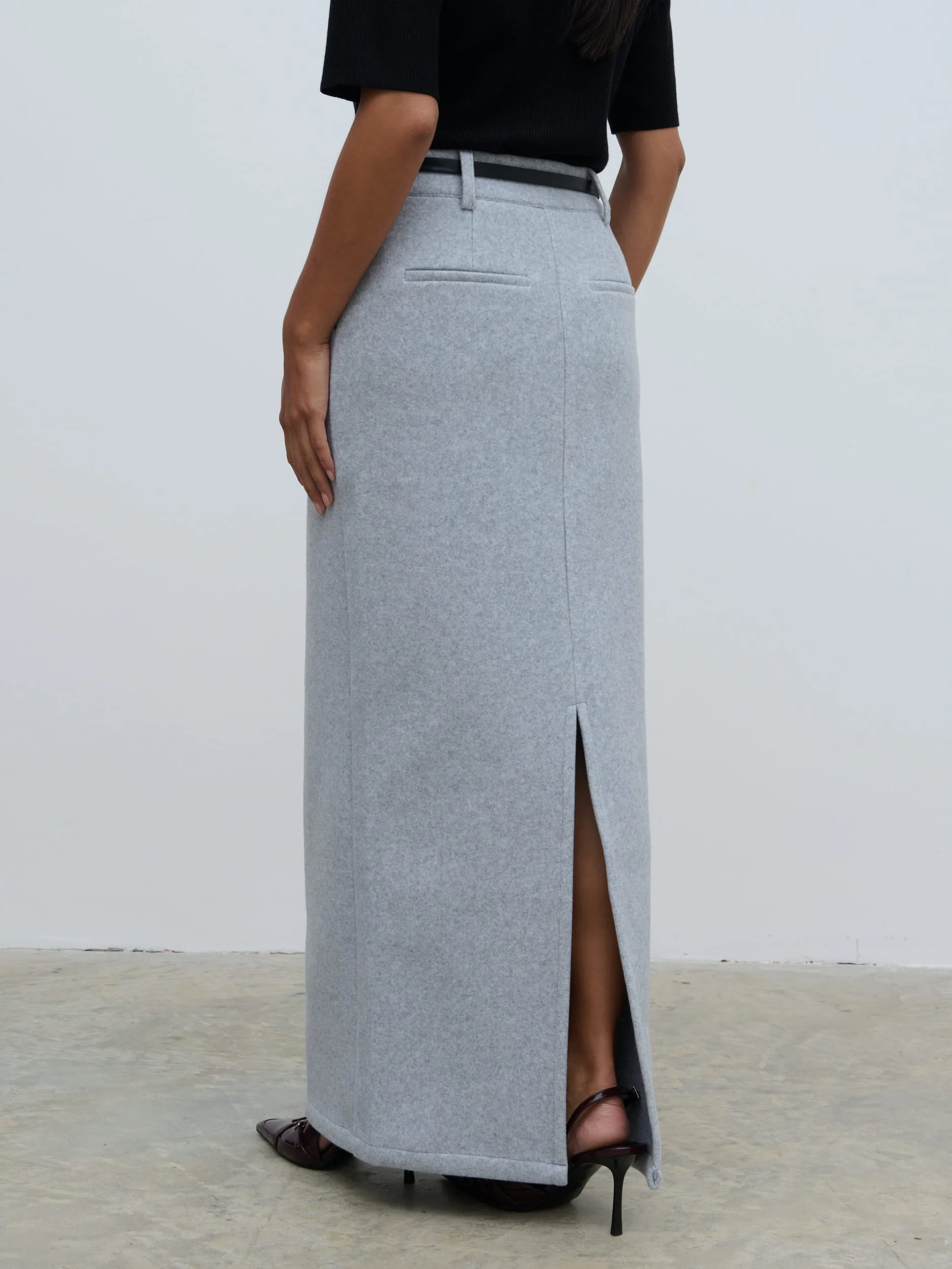 Rudy Tailored Skirt - Grey Marl - Image 4