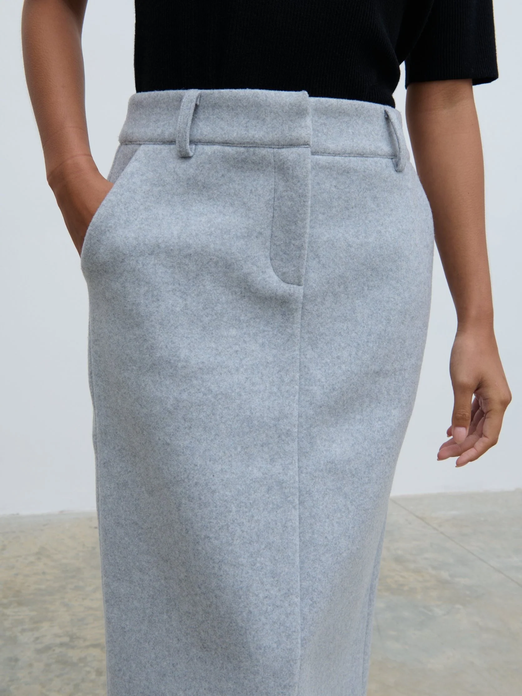 Rudy Tailored Skirt - Grey Marl - Image 5