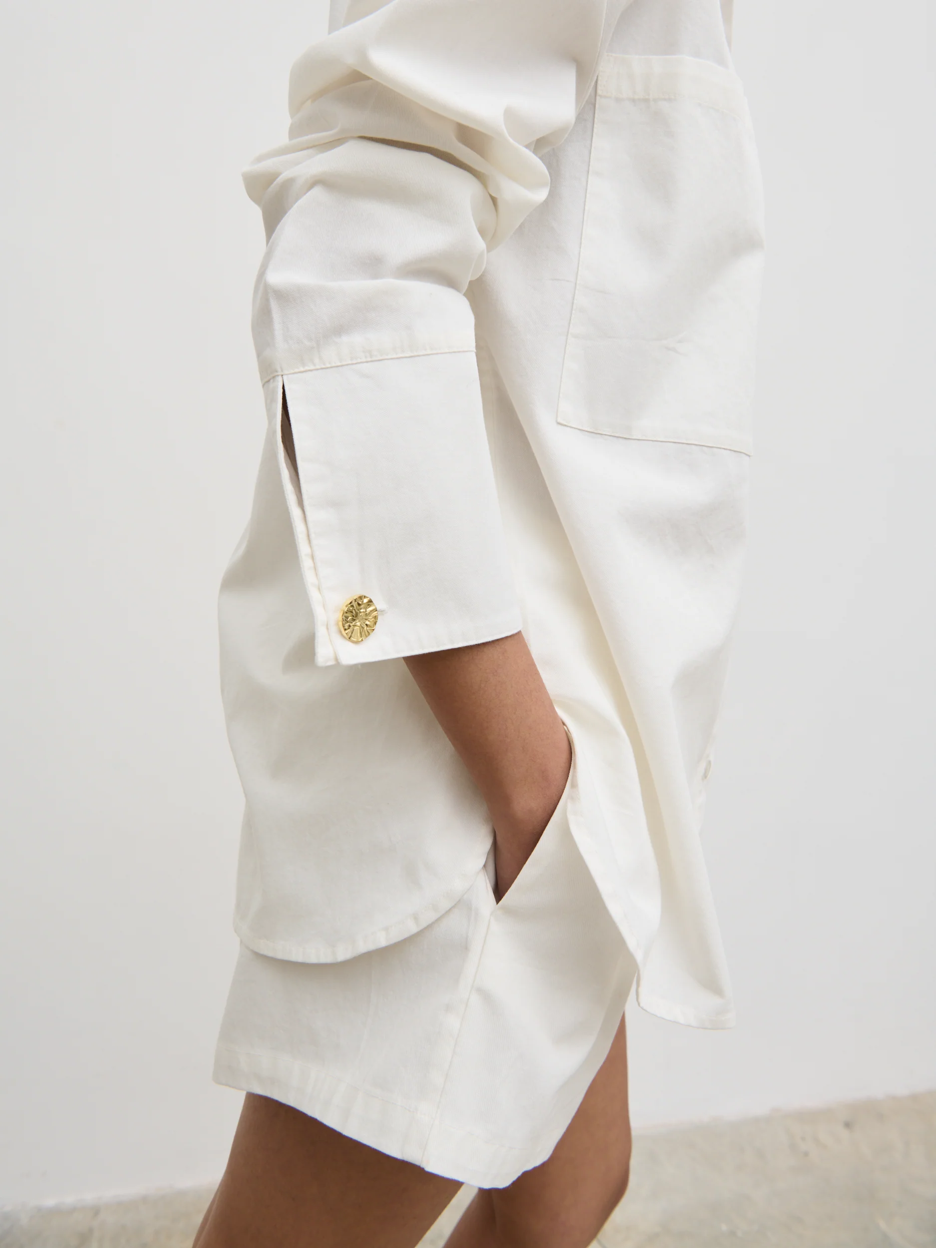 Ryleigh Cotton Poplin Shirt - White - Image 3