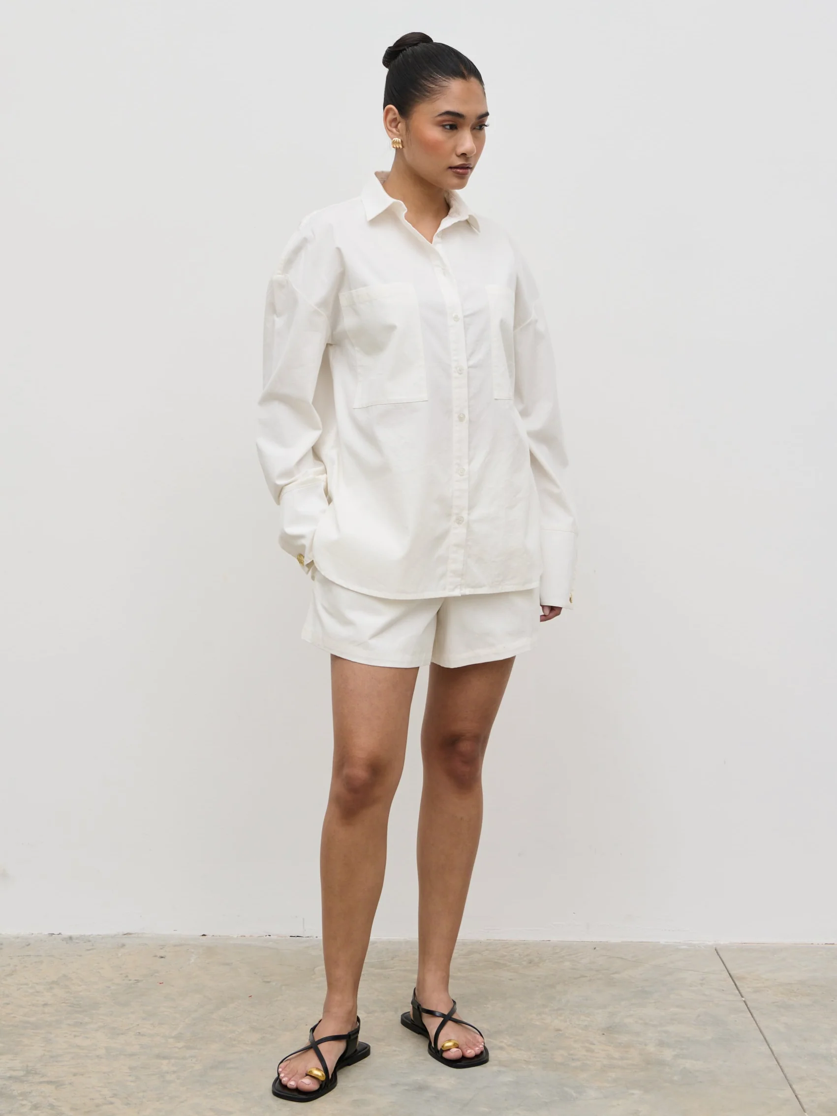 Ryleigh Cotton Poplin Shirt - White - Image 6
