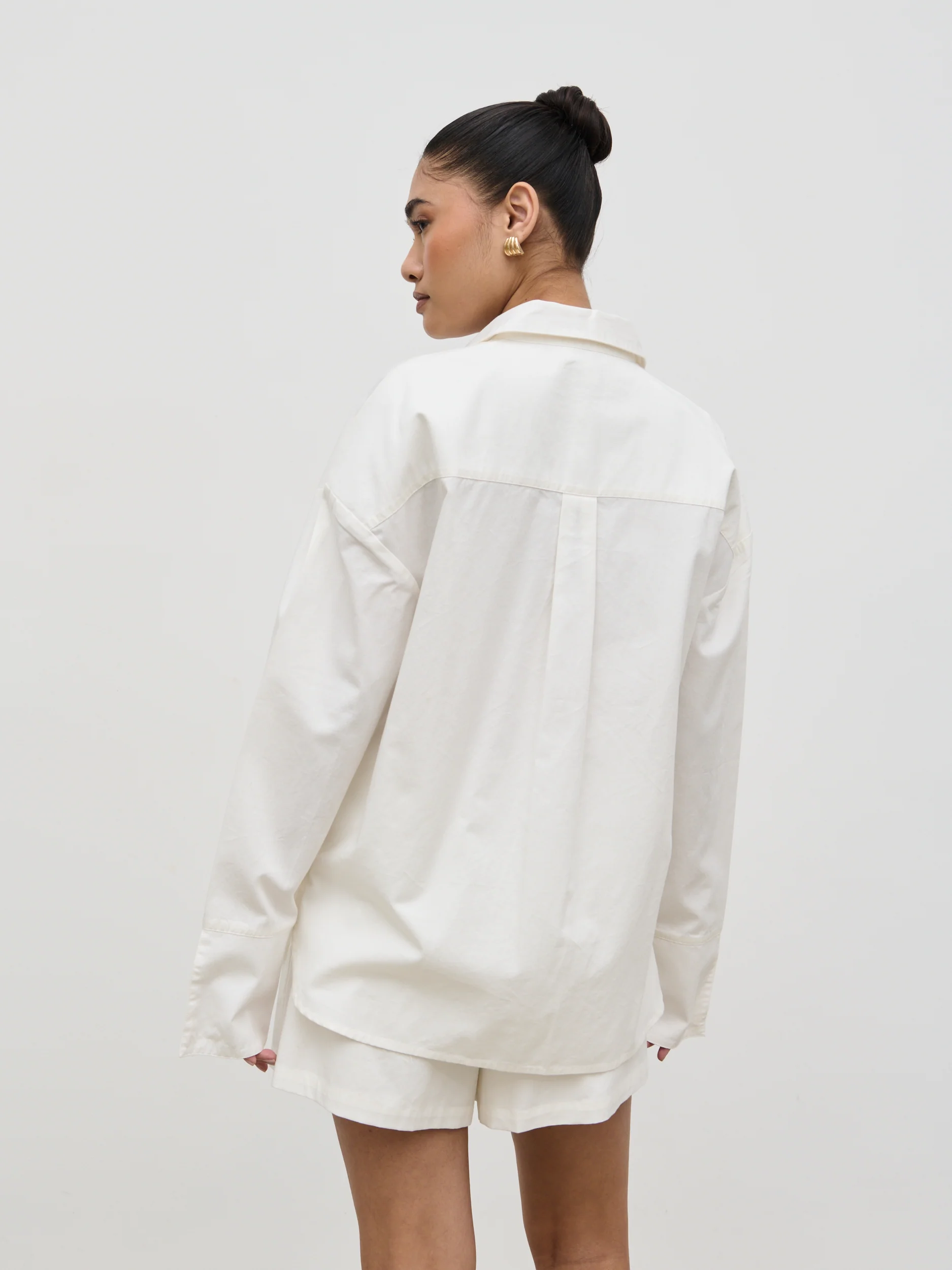 Ryleigh Cotton Poplin Shirt - White - Image 8