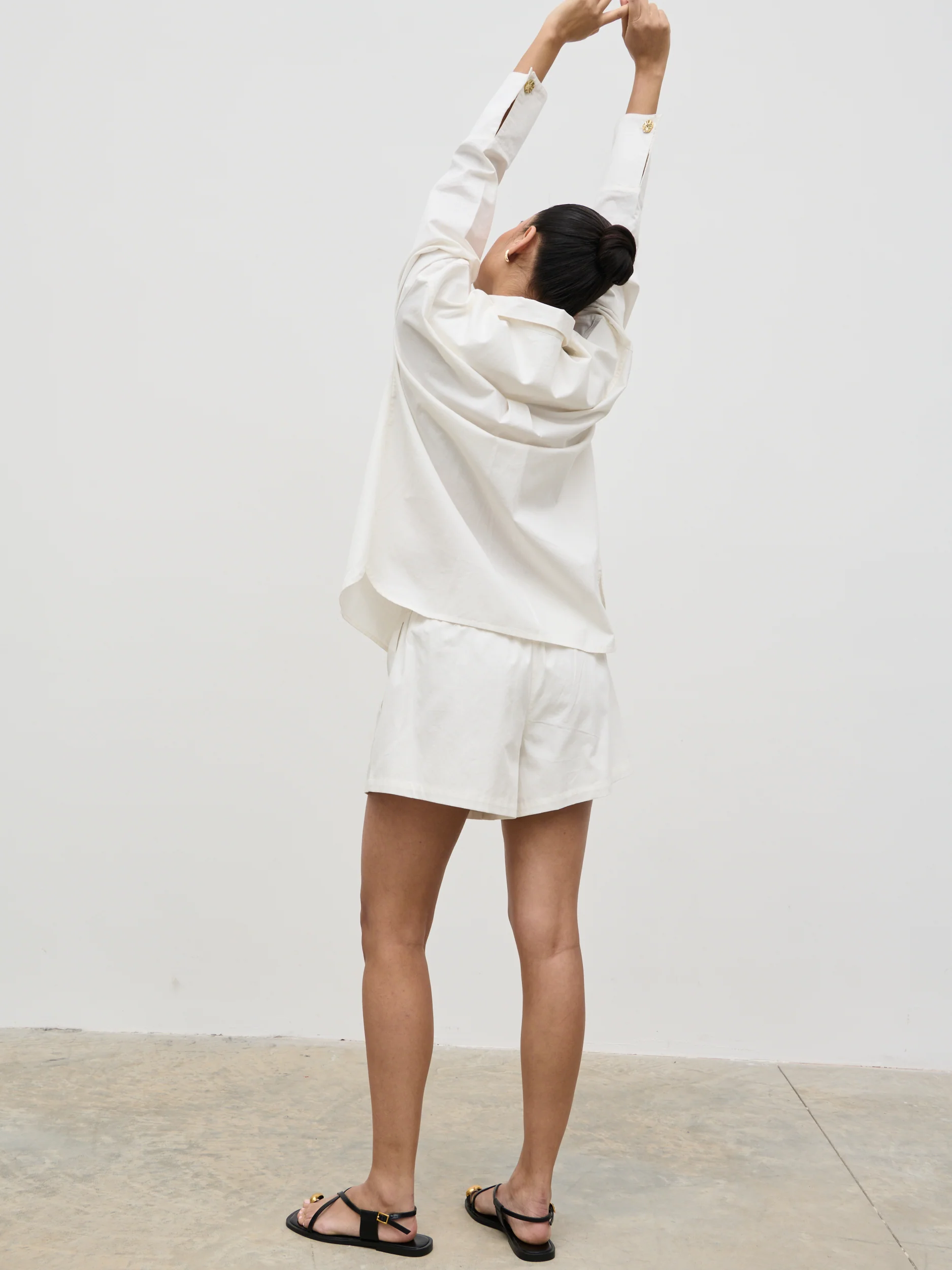 Ryleigh Cotton Shorts - White - Image 6