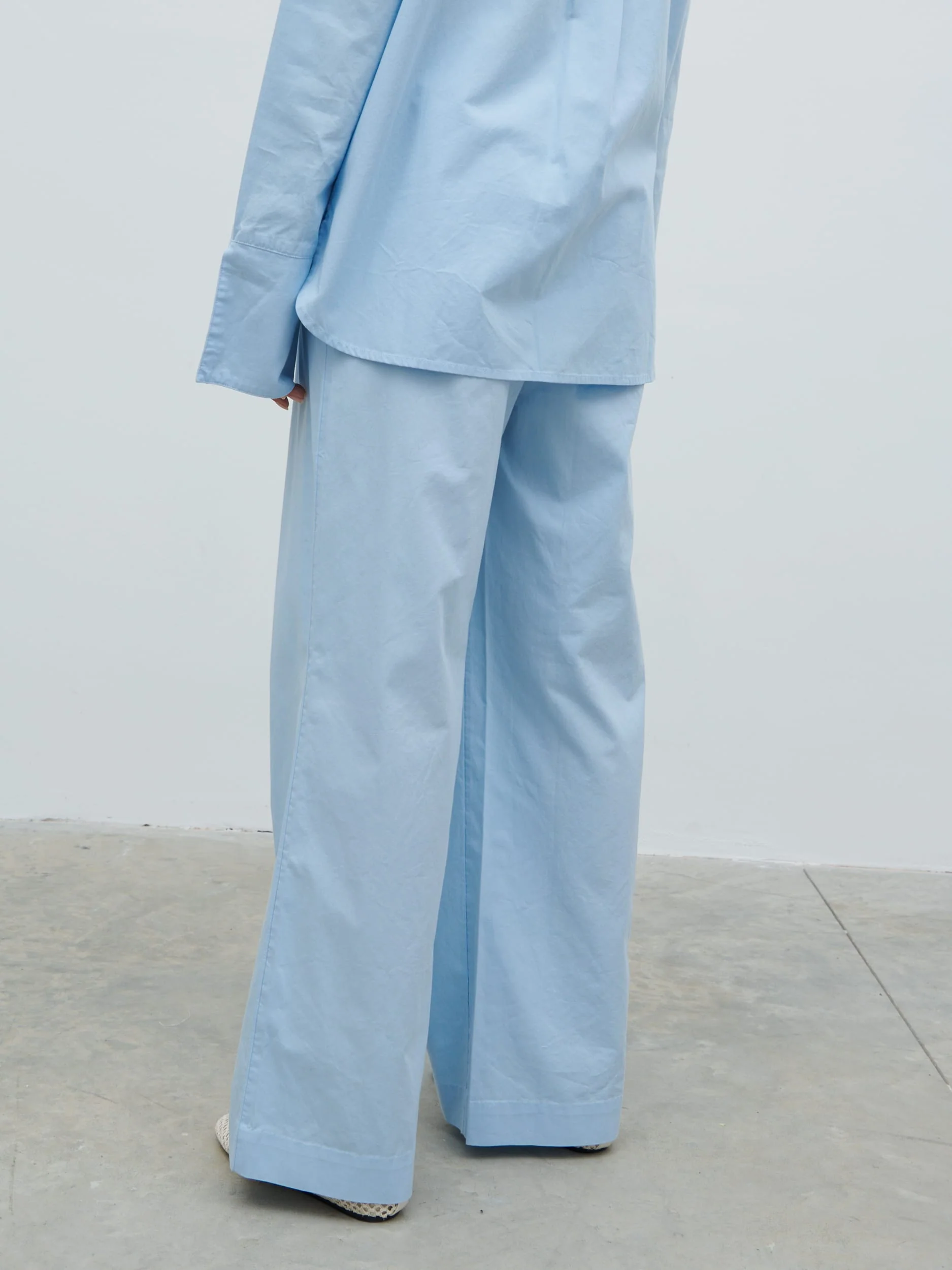 Ryleigh Cotton Trousers - Light Blue - Image 3