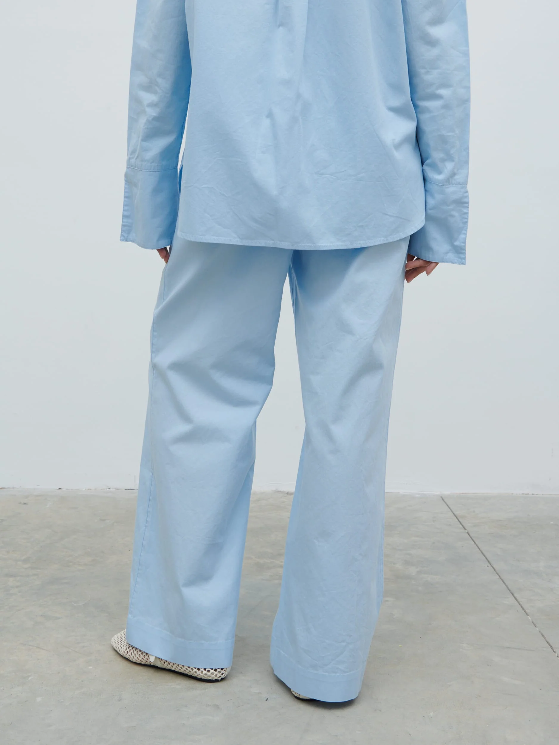 Ryleigh Cotton Trousers - Light Blue - Image 6