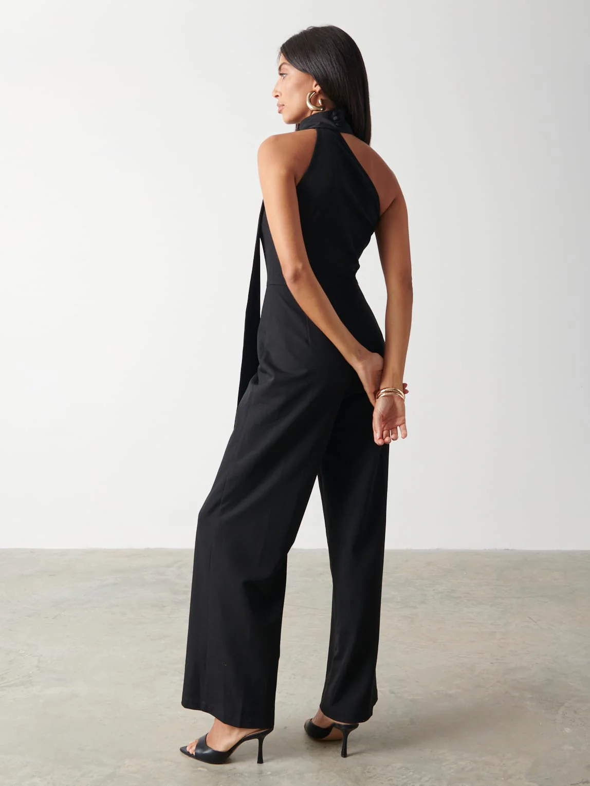 Sapphire Scarf Jumpsuit - Black - Image 4