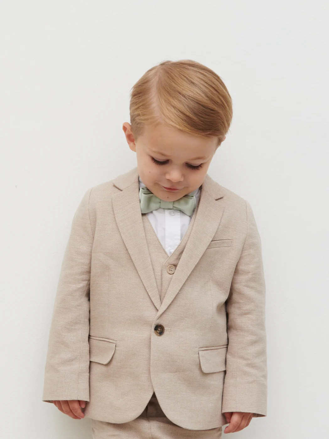 Satin Children's Bow Tie - Sage - Image 2