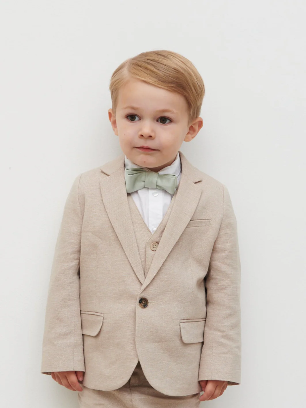 Satin Children's Bow Tie - Sage - Image 3
