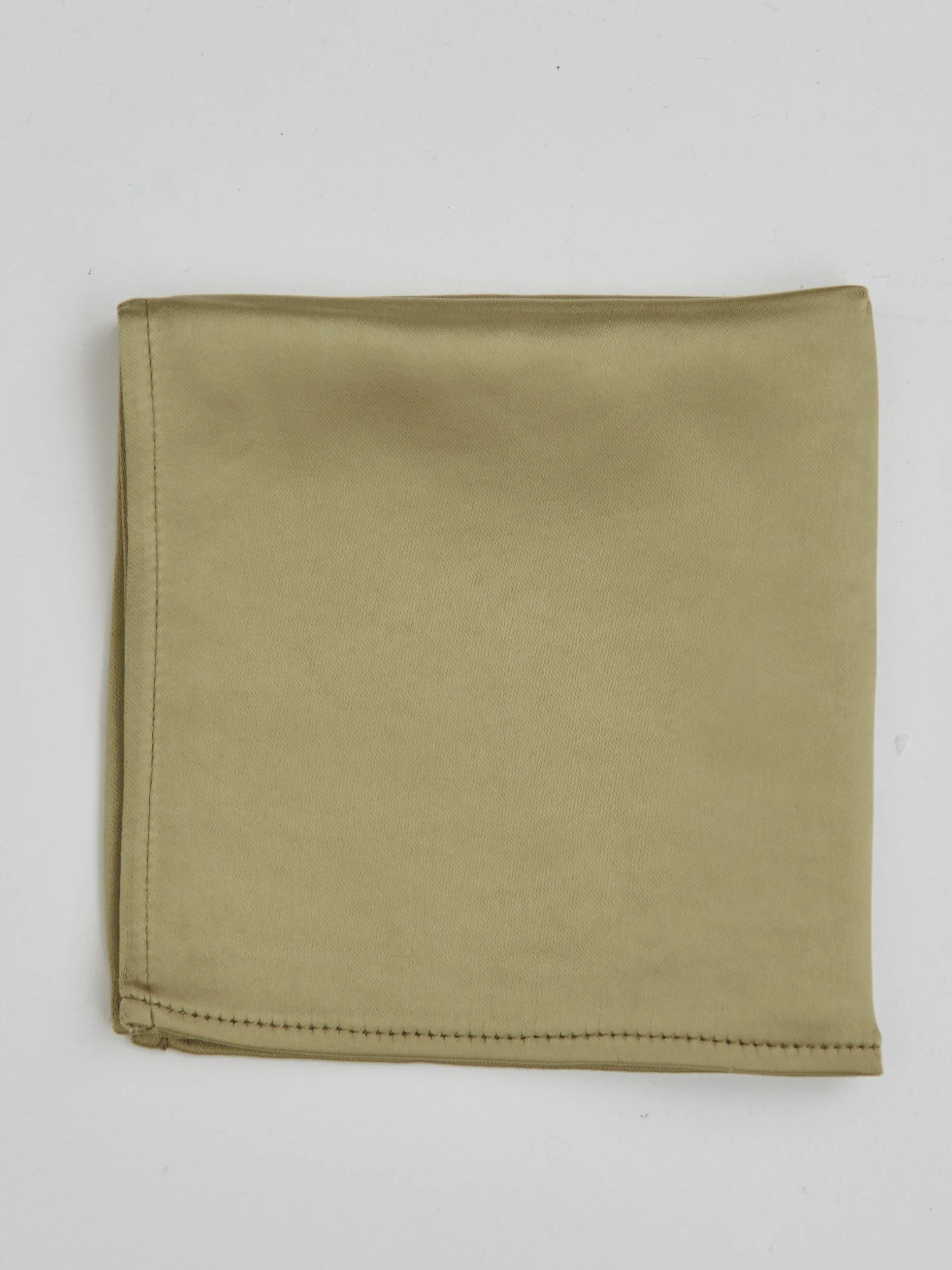 Satin Pocket Square - Olive - Image 2