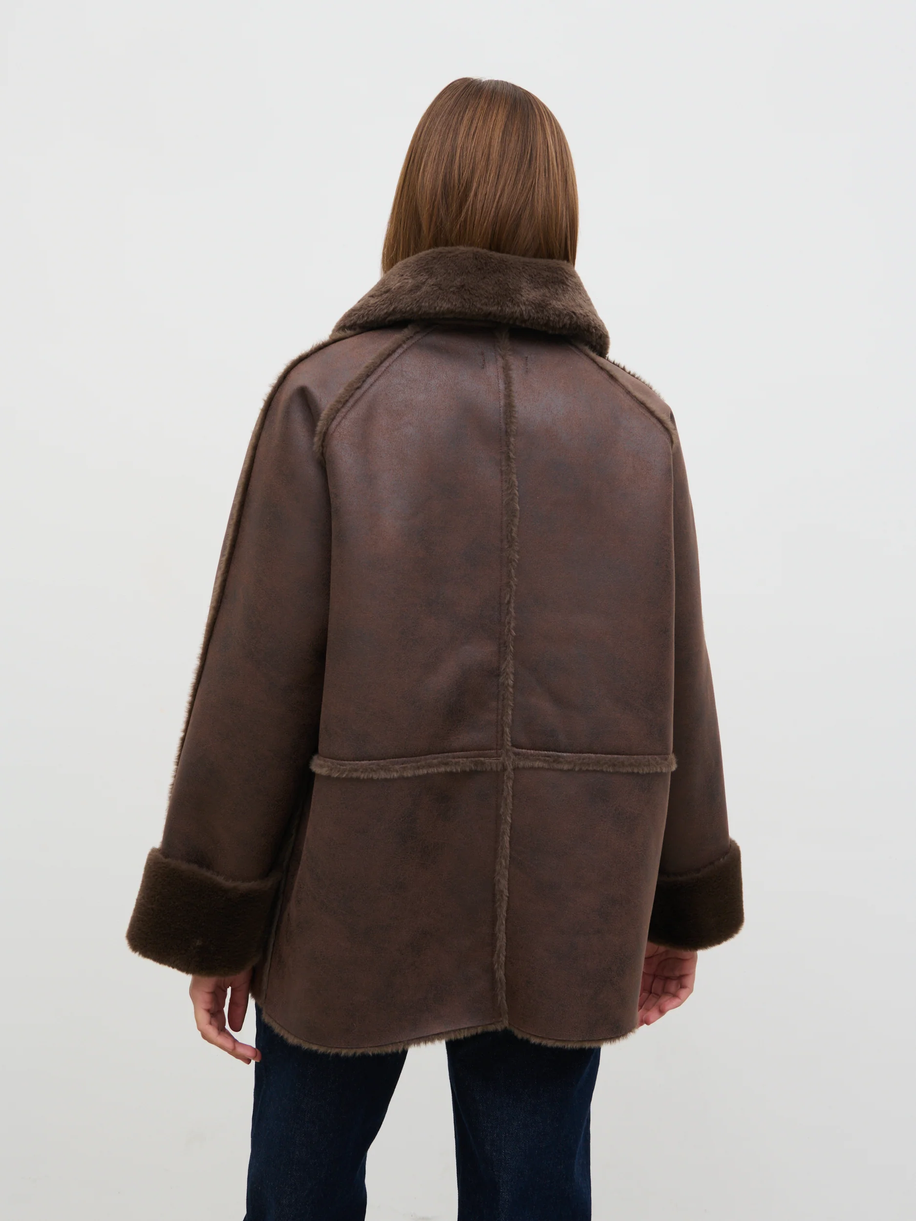 Sawyer Aviator Coat - Brown - Image 6